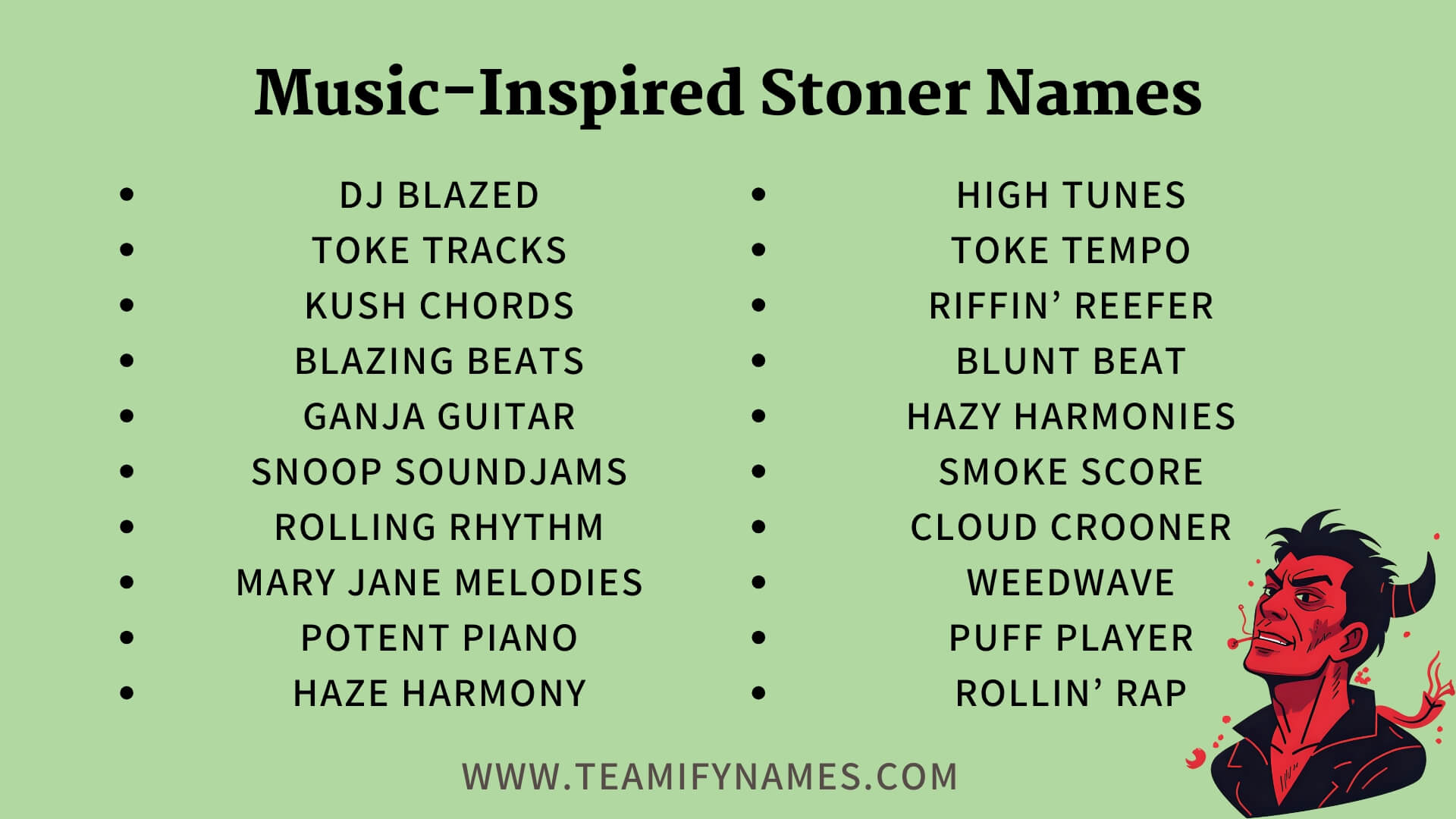 Music-Inspired Stoner Names