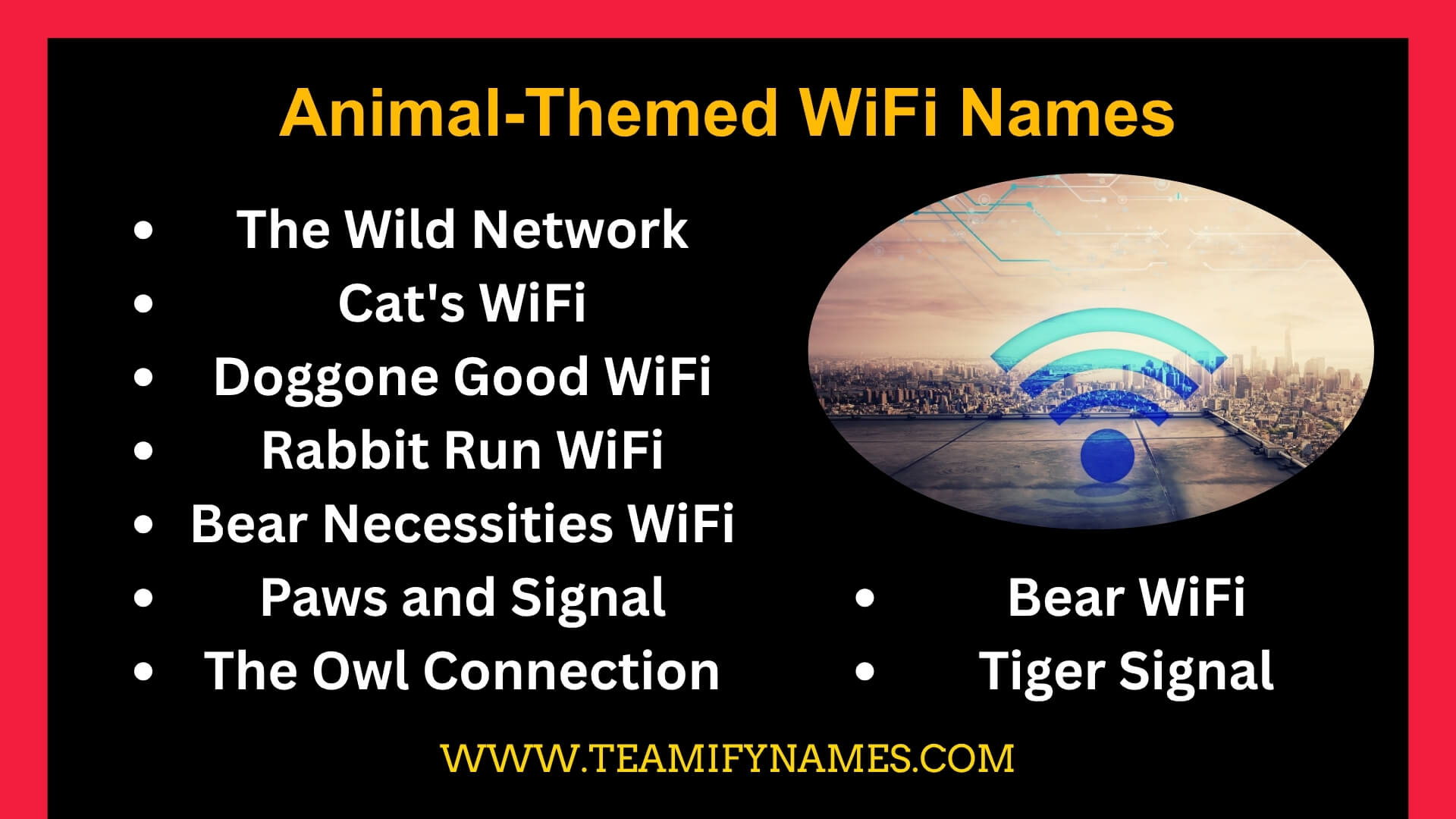 Animal-Themed WiFi Names