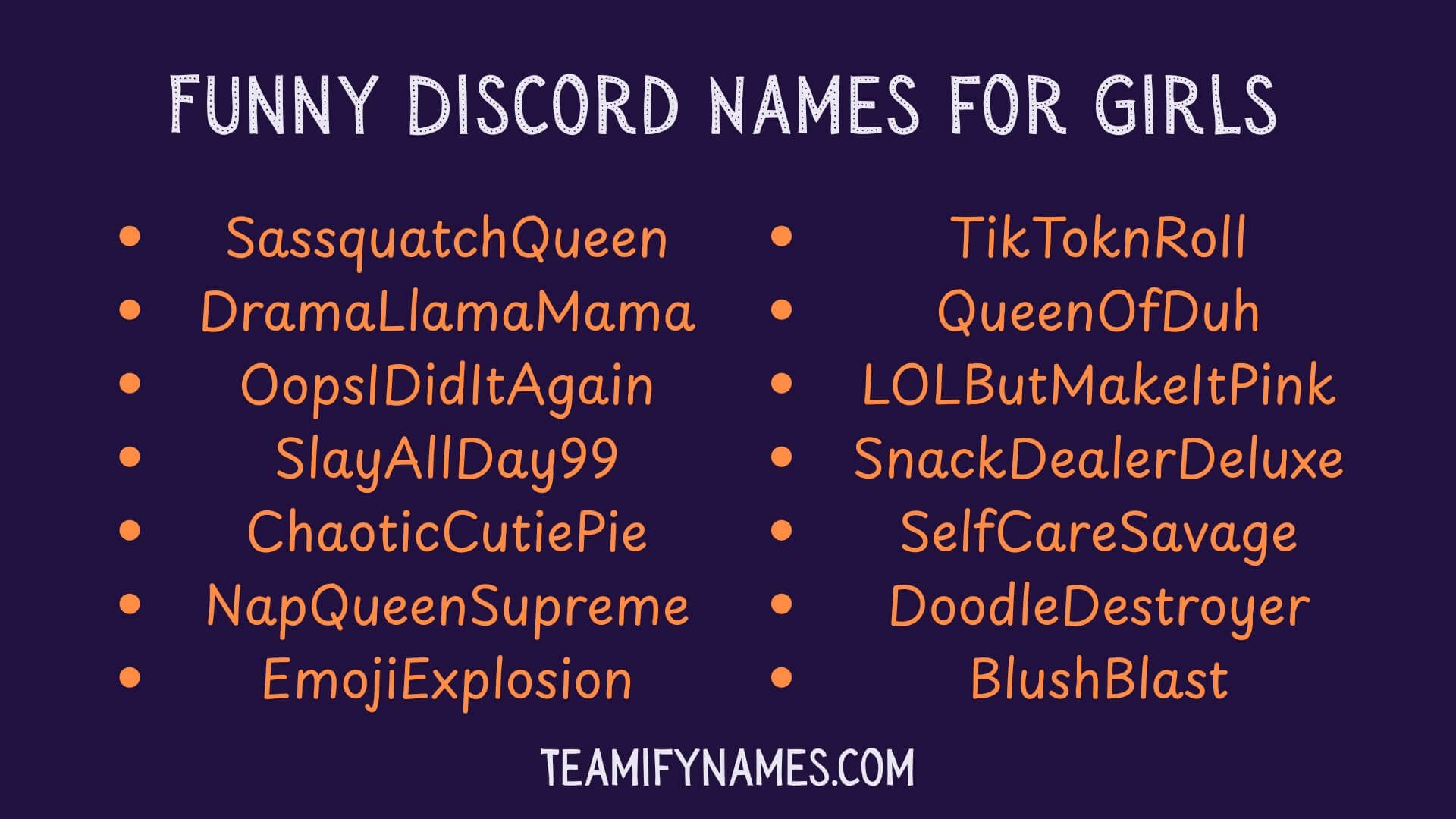 Funny Discord Names for Girls