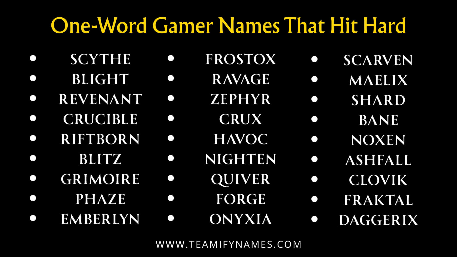 One-Word Gamer Names That Hit Hard