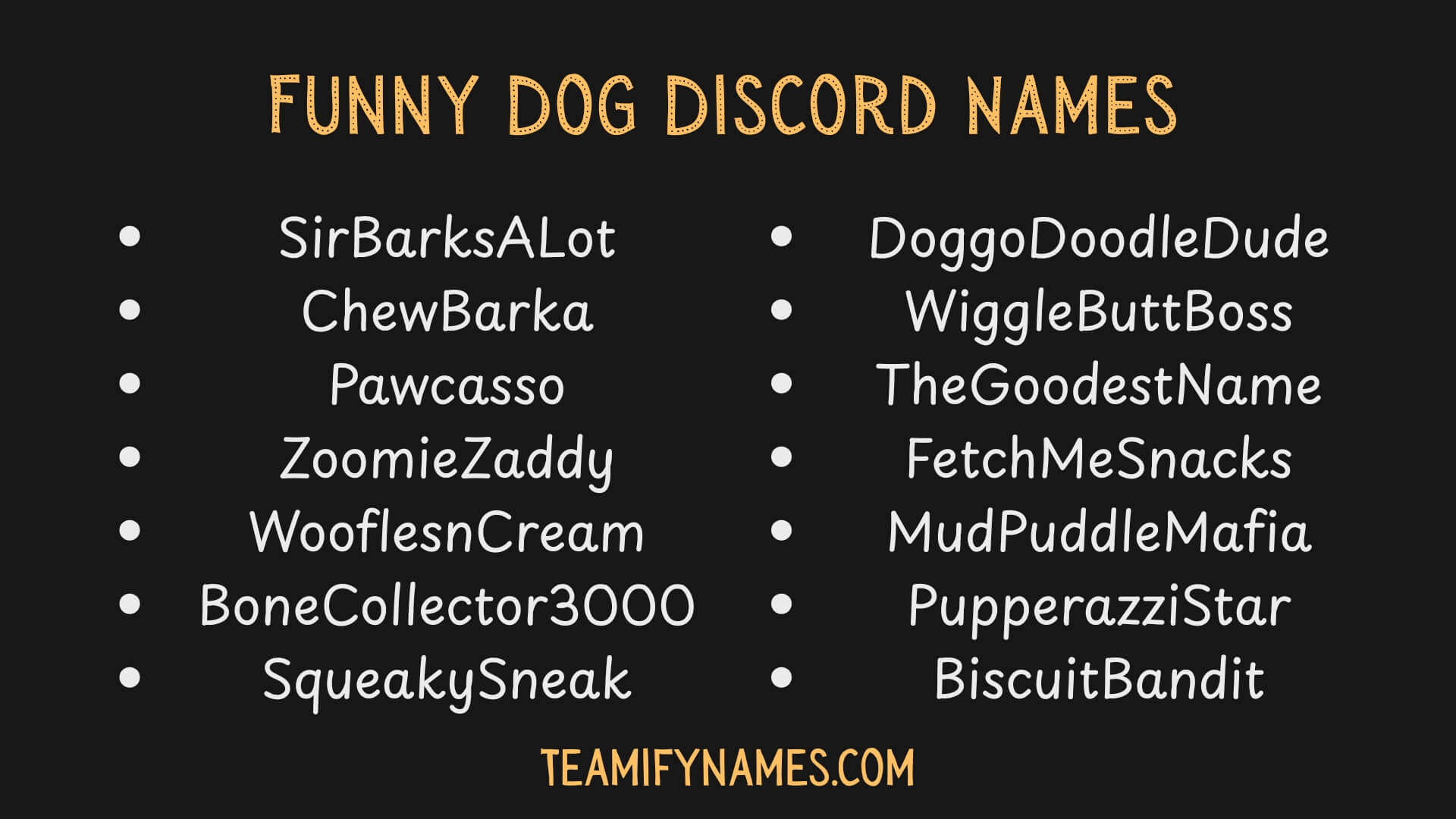 Funny Dog Discord Names