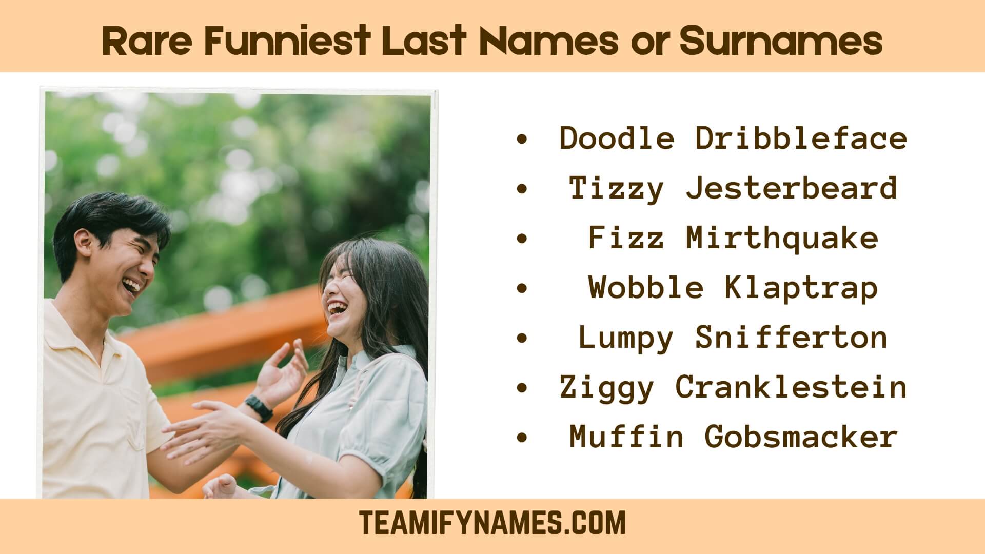 Rare Funniest Last Names or Surnames