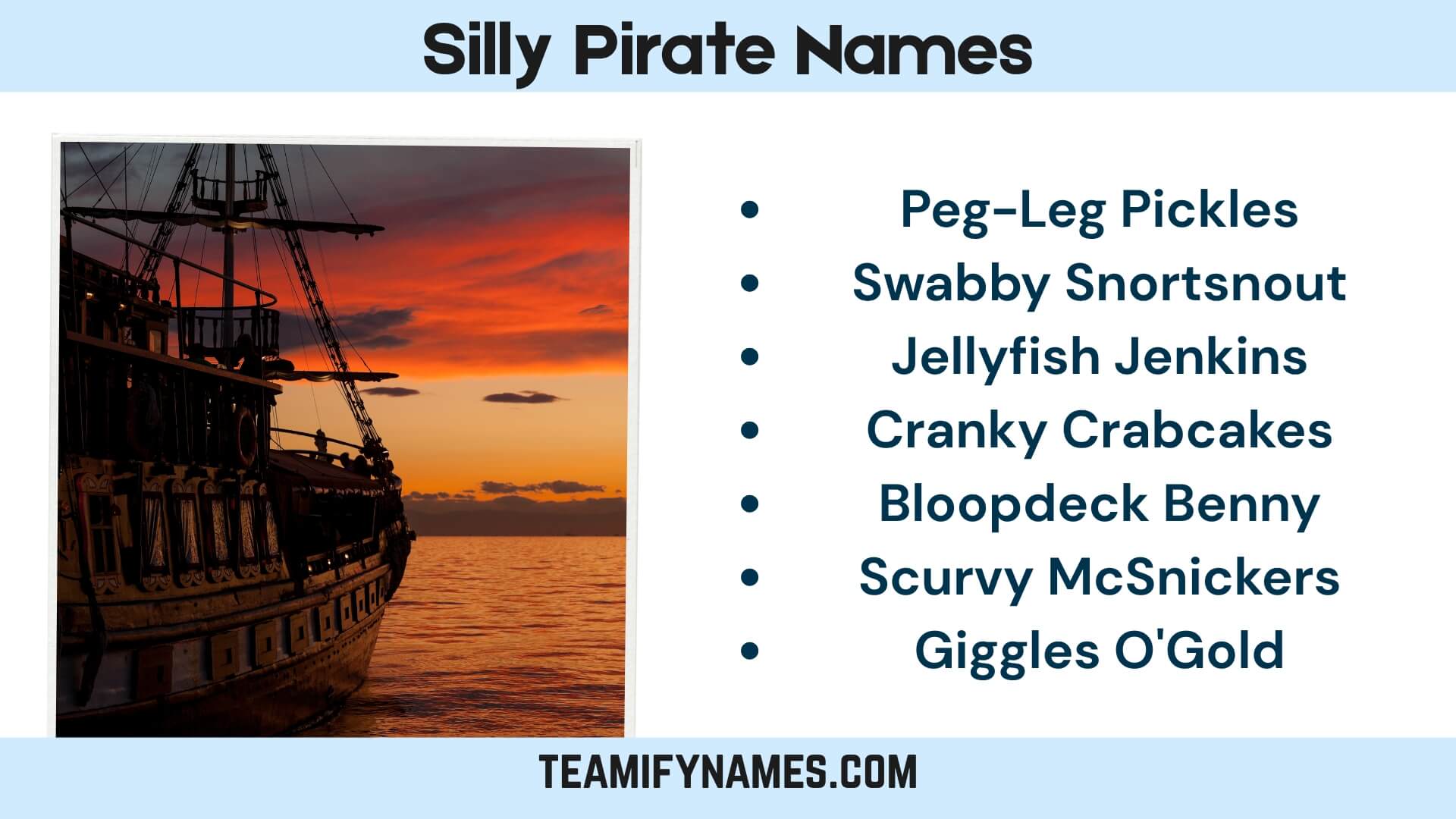 Sillly Pirate Names