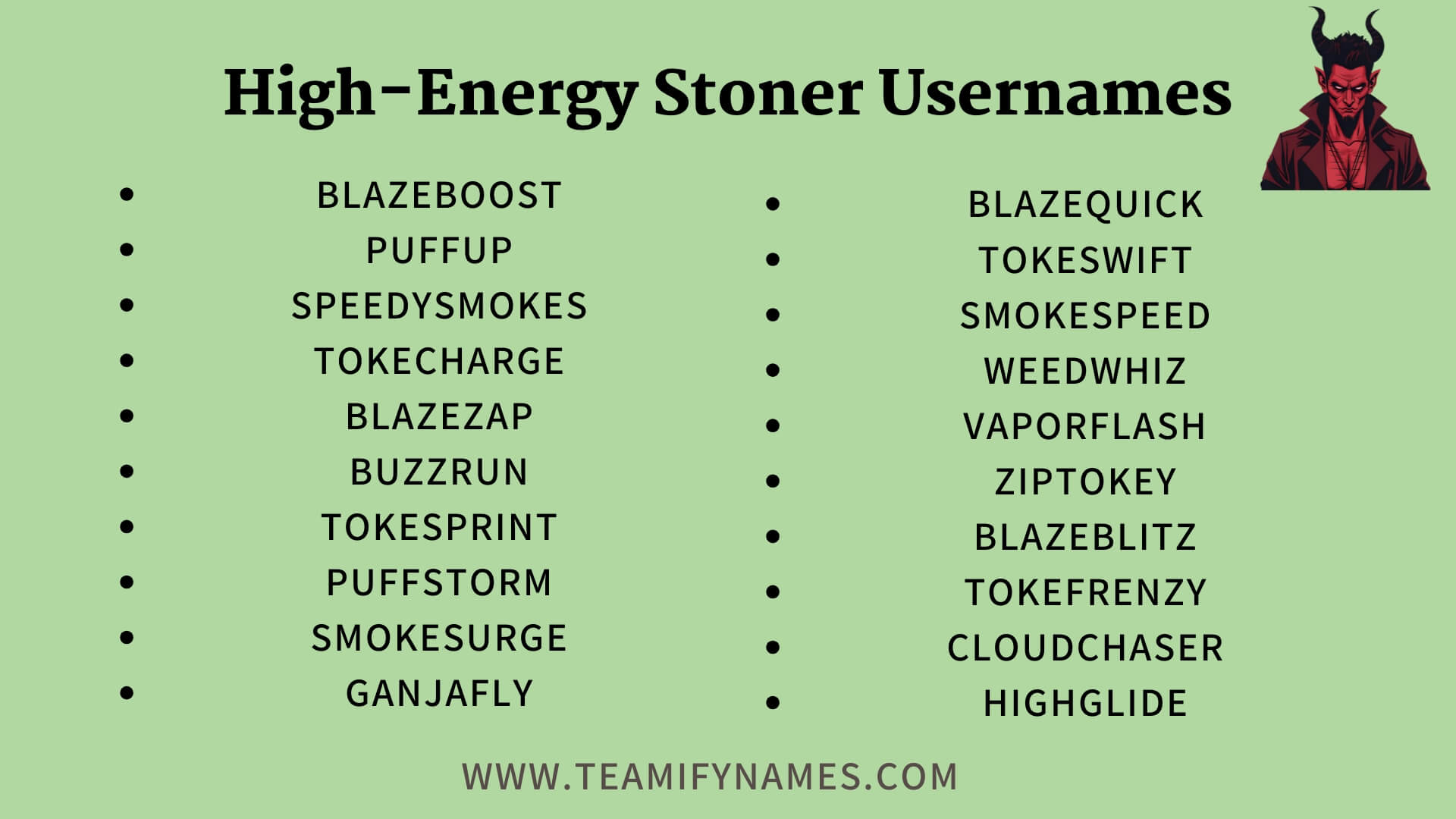 High-Energy Stoner Usernames