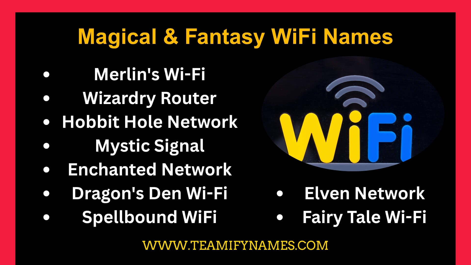 Magical & Fantasy WiFi Names