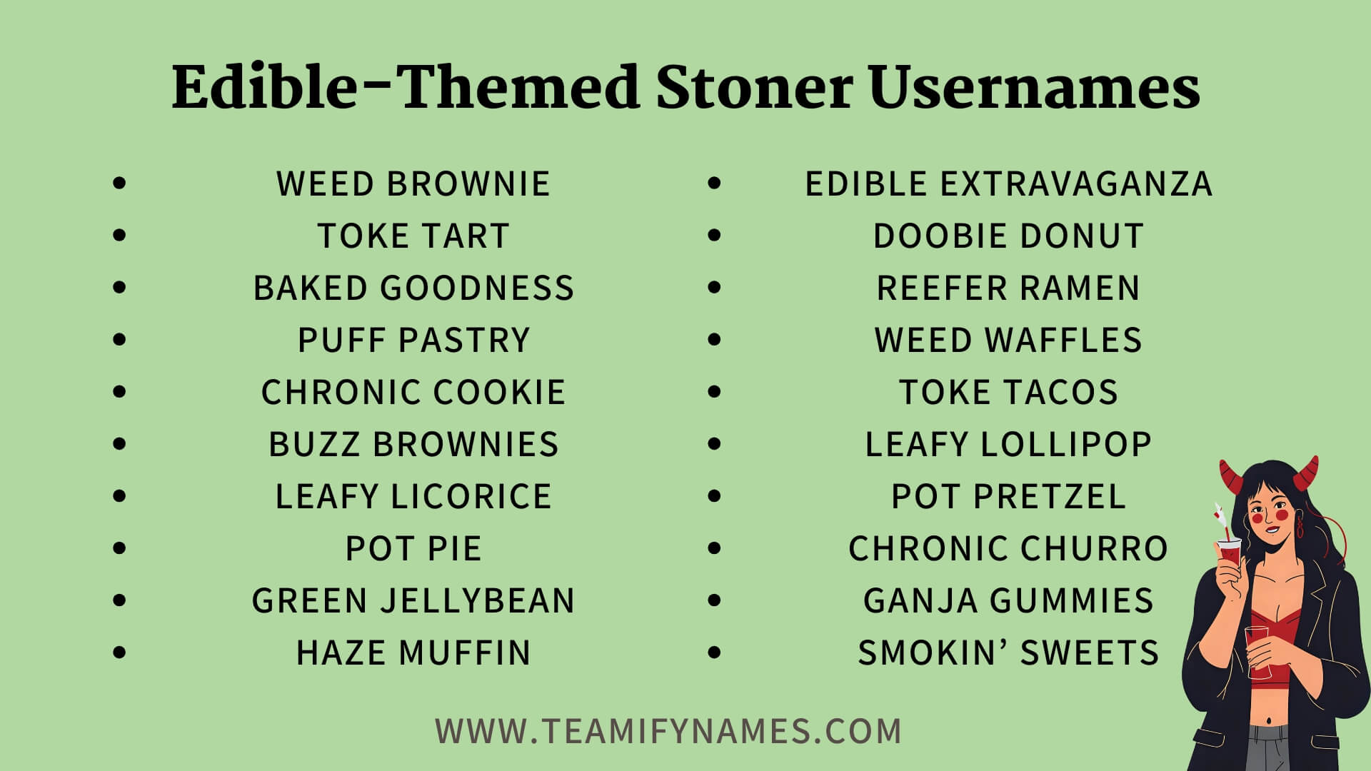 Edible-Themed Stoner Usernames