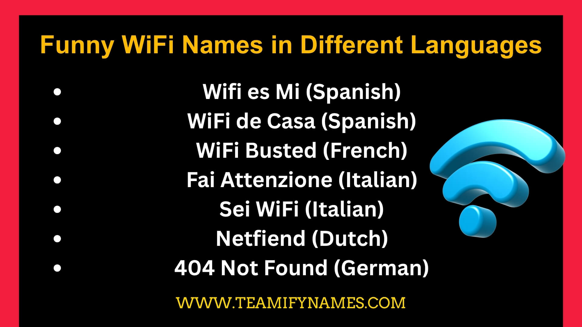 Funny WiFi Names in Different Languages