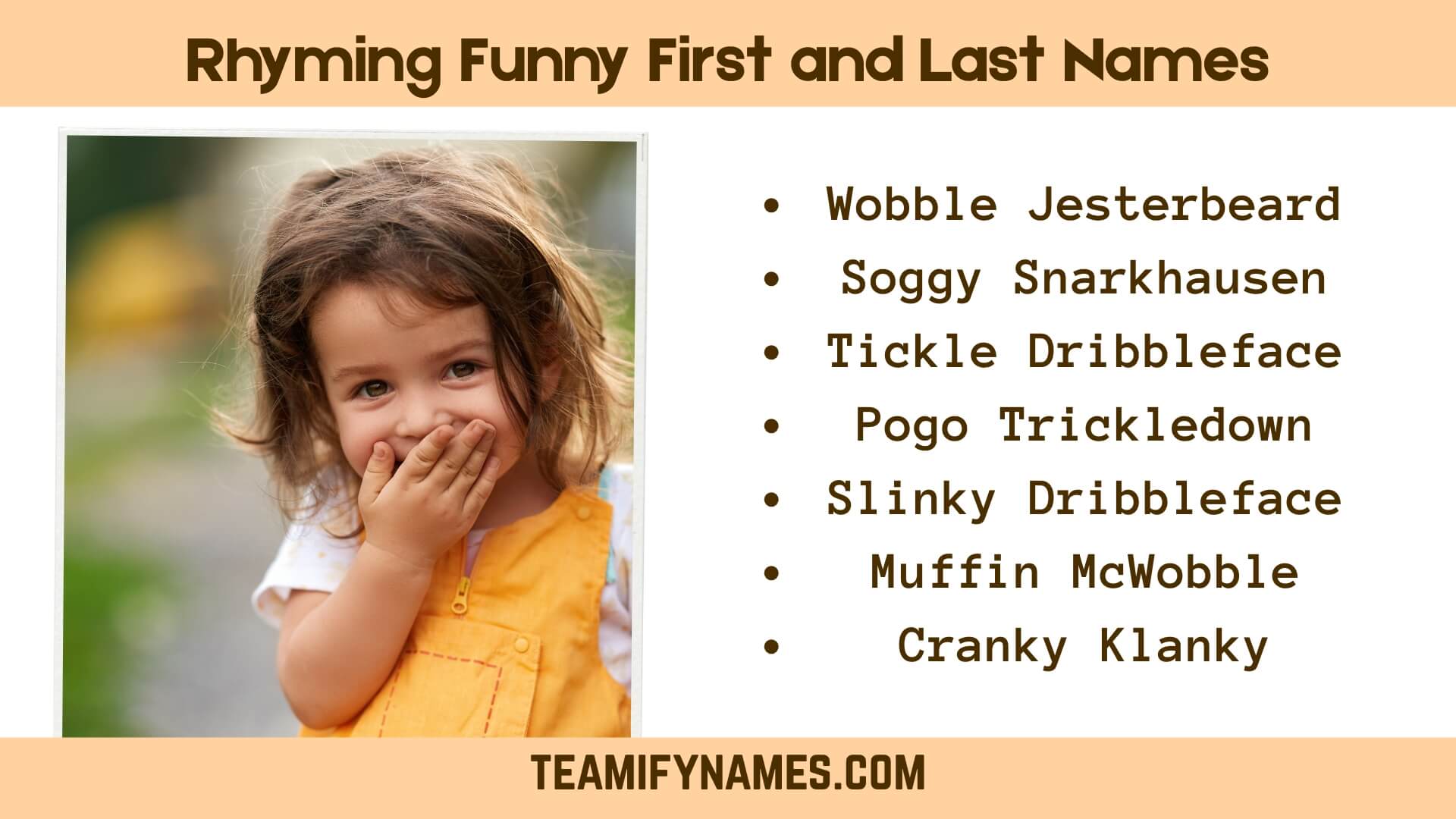 Rhyming Funny First and Last Names