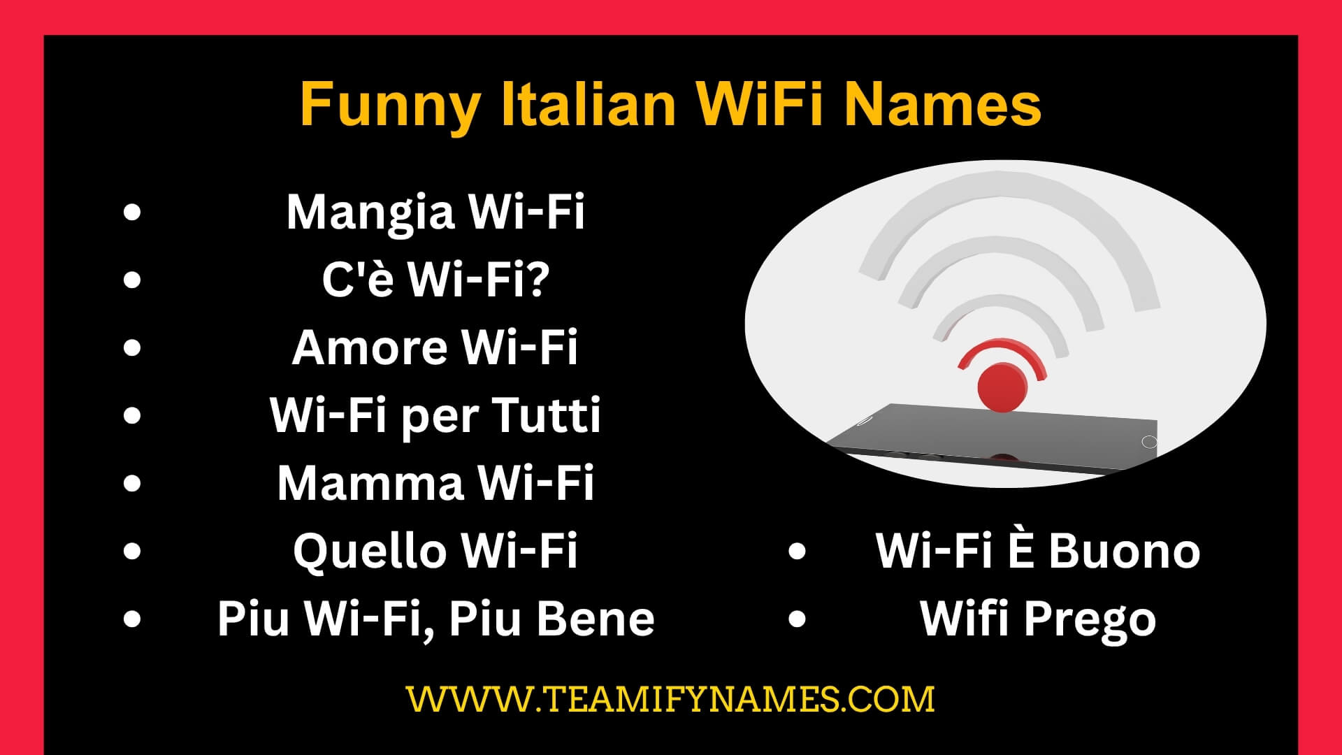 Funny Italian WiFi Names