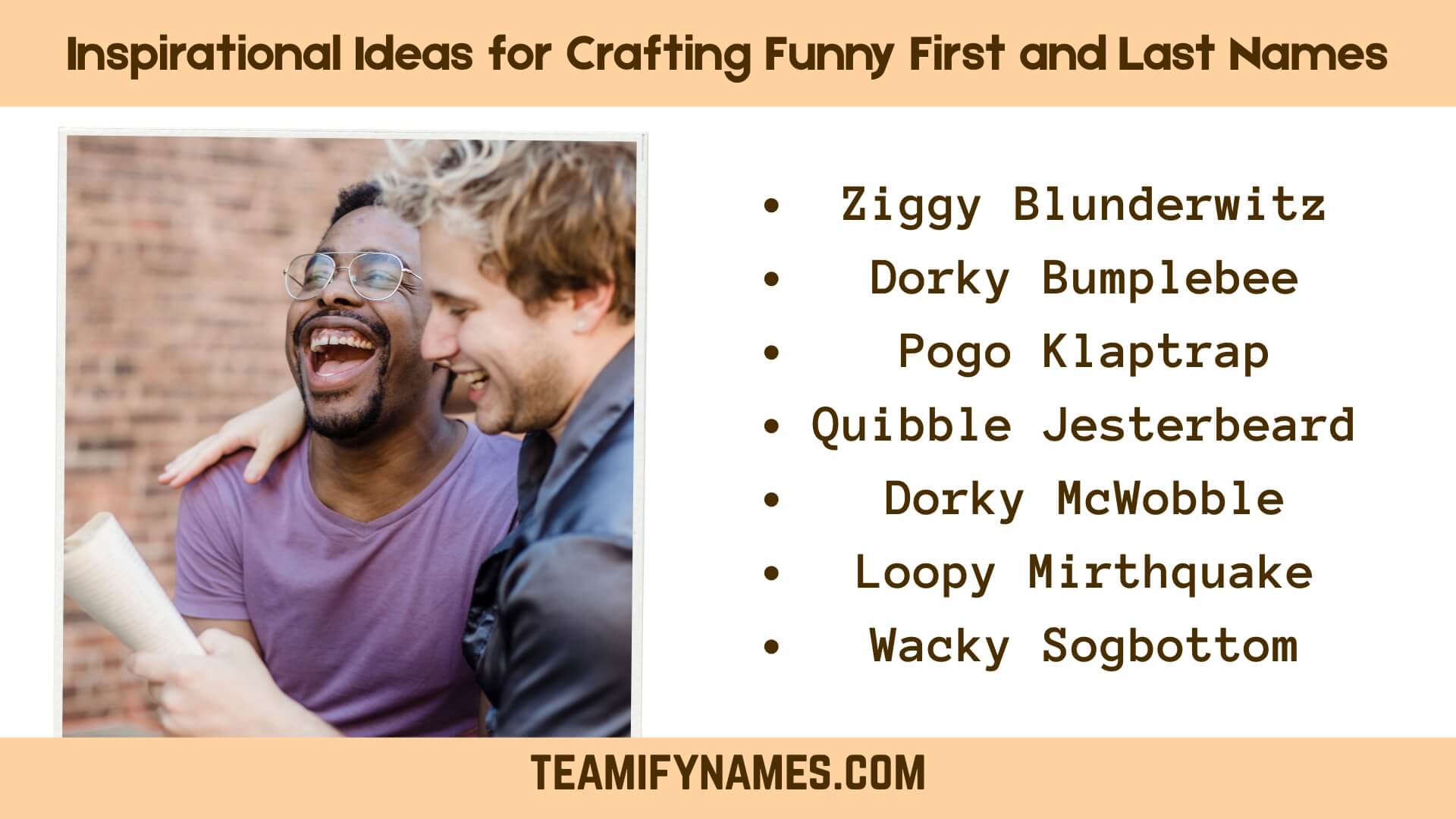 Inspirational Ideas for Crafting Funny First and Last Names