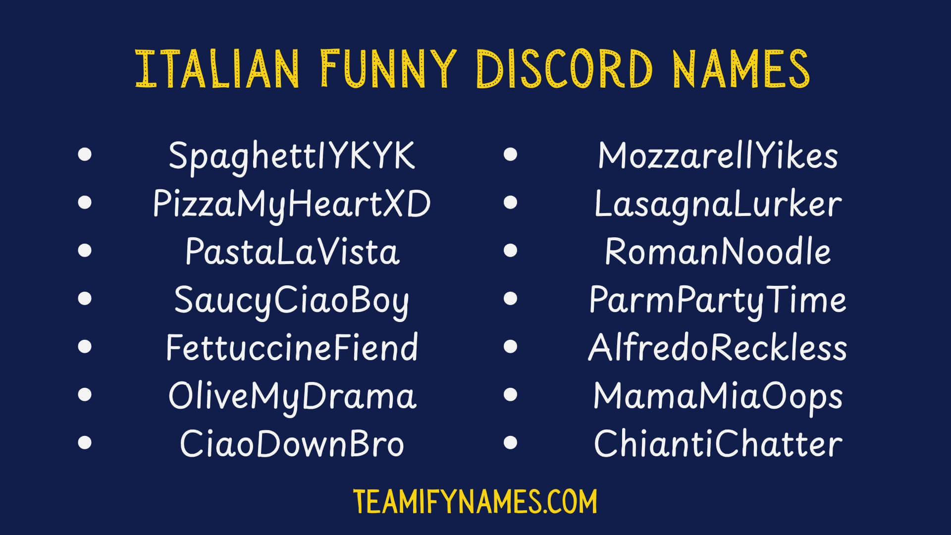 Italian Funny Discord Names
