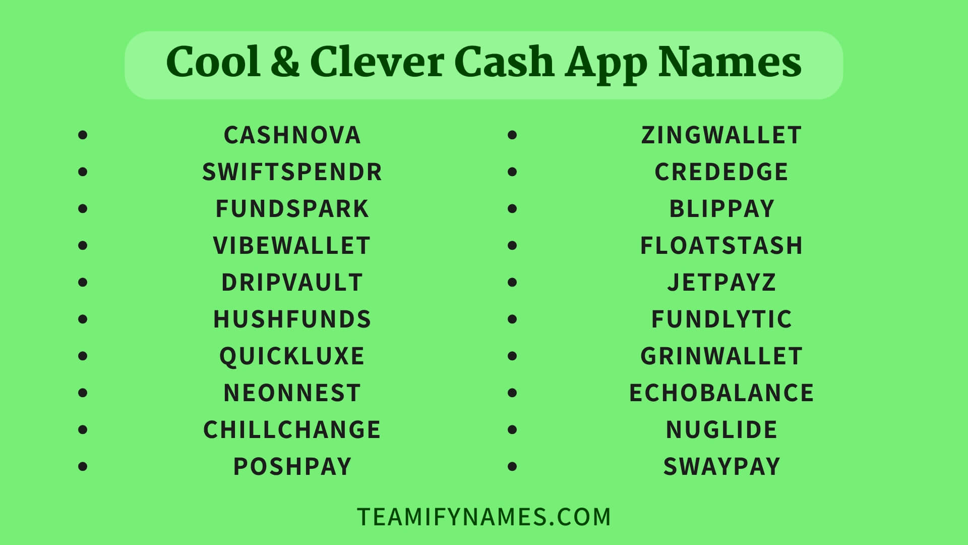 Cool & Clever Cash App Names