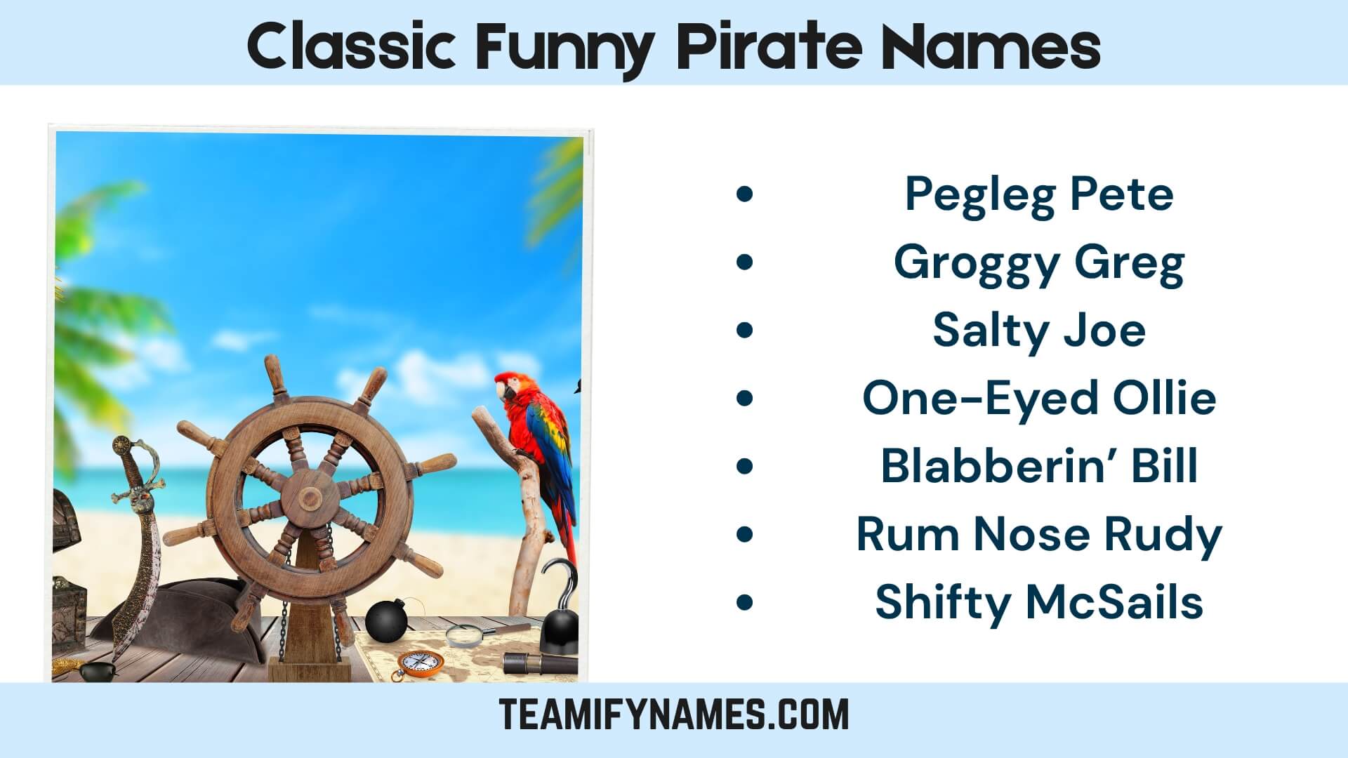 Classic Funny Pirate Names