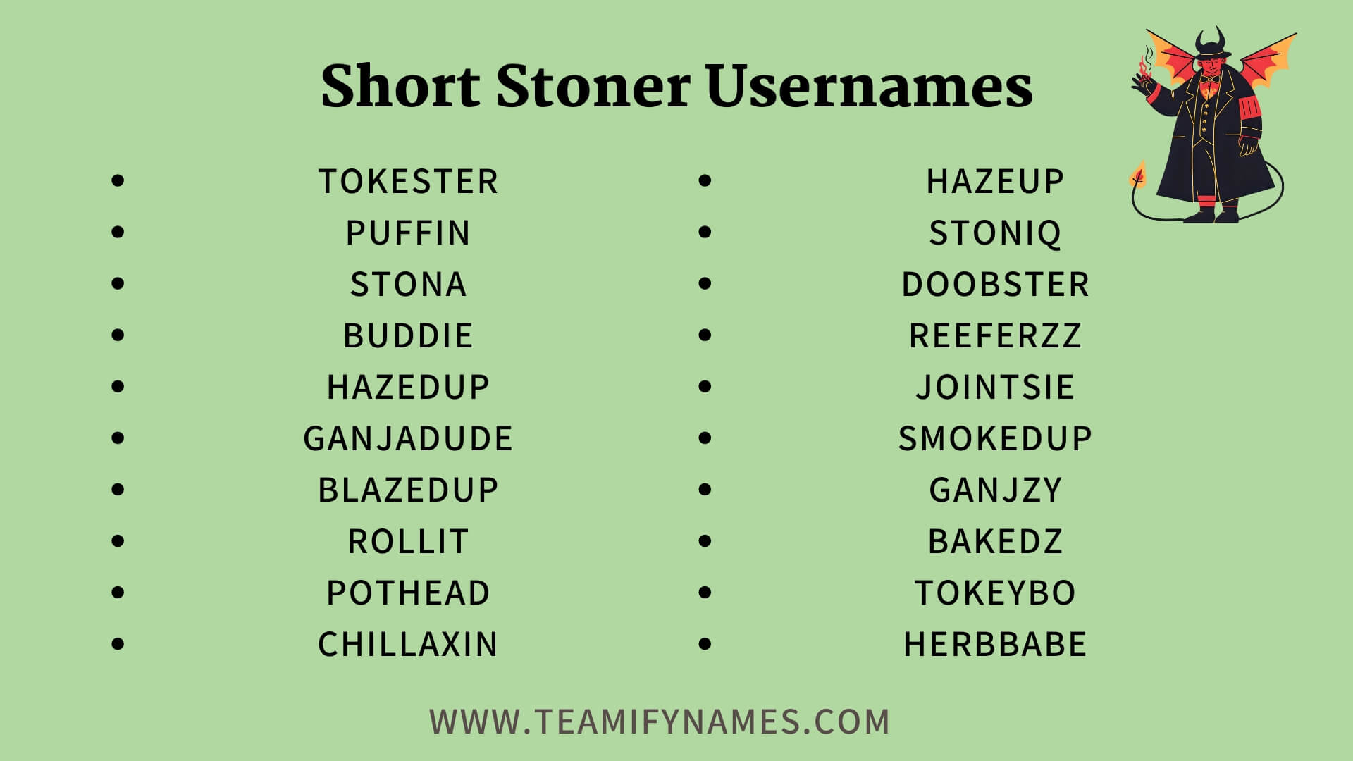 Short Stoner Usernames