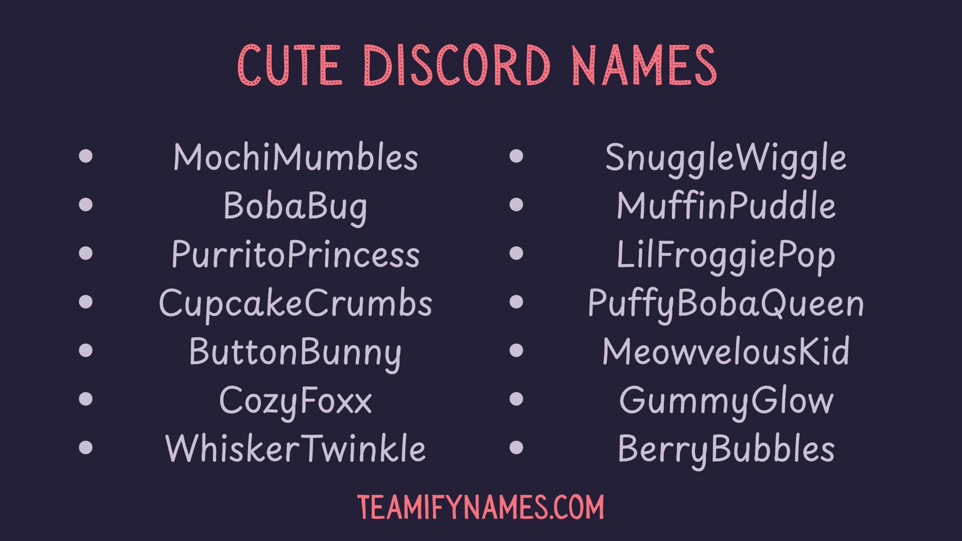 Cute Discord Names