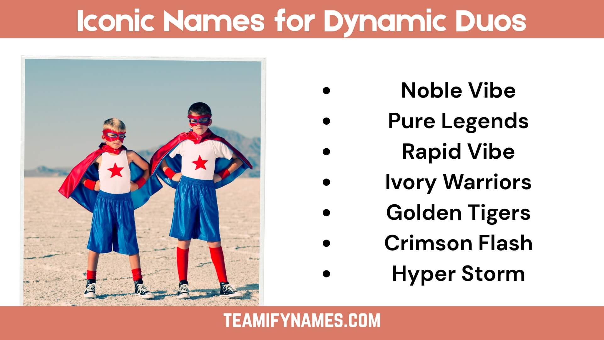 Iconic Names for Dynamic Duos