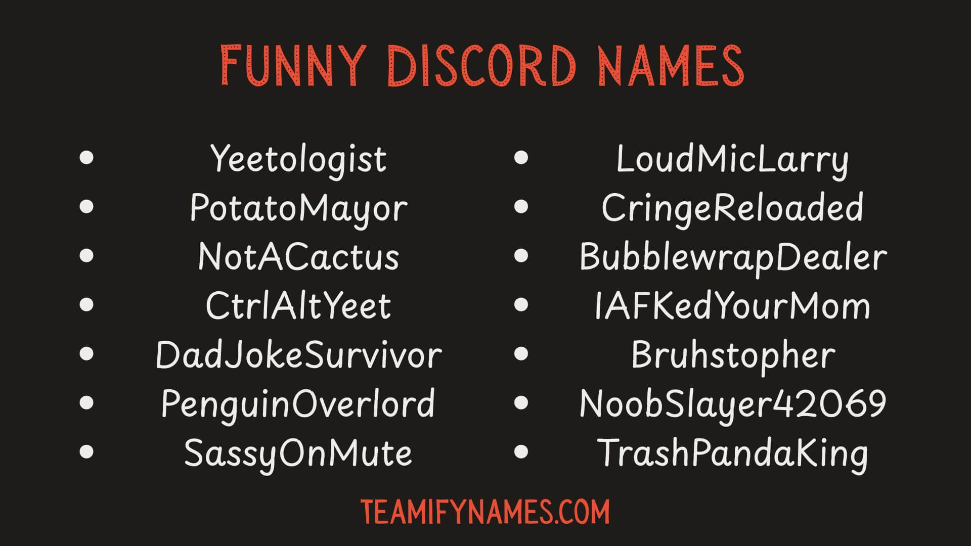 Funny Discord Names