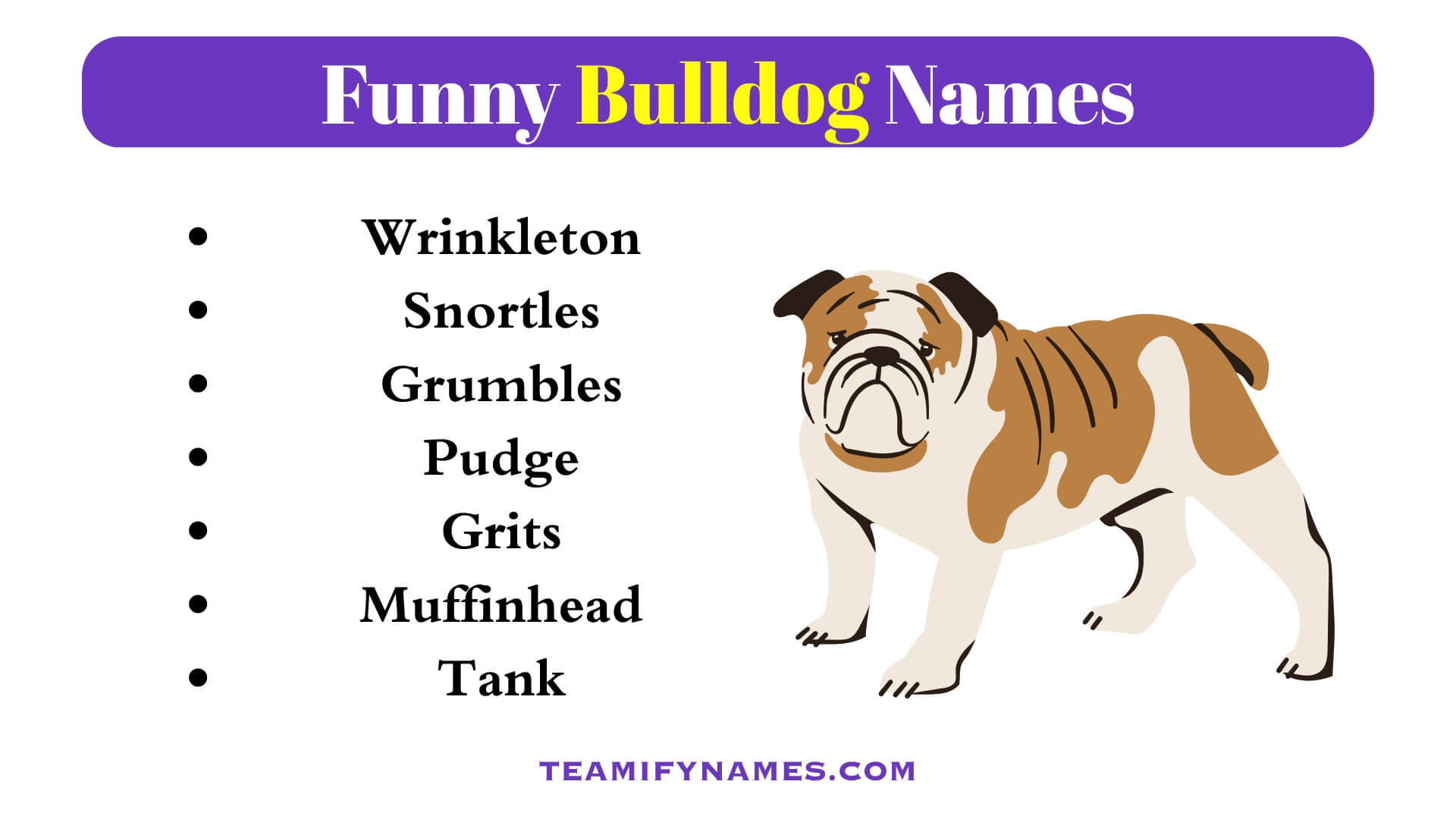 Funny Bulldog Names