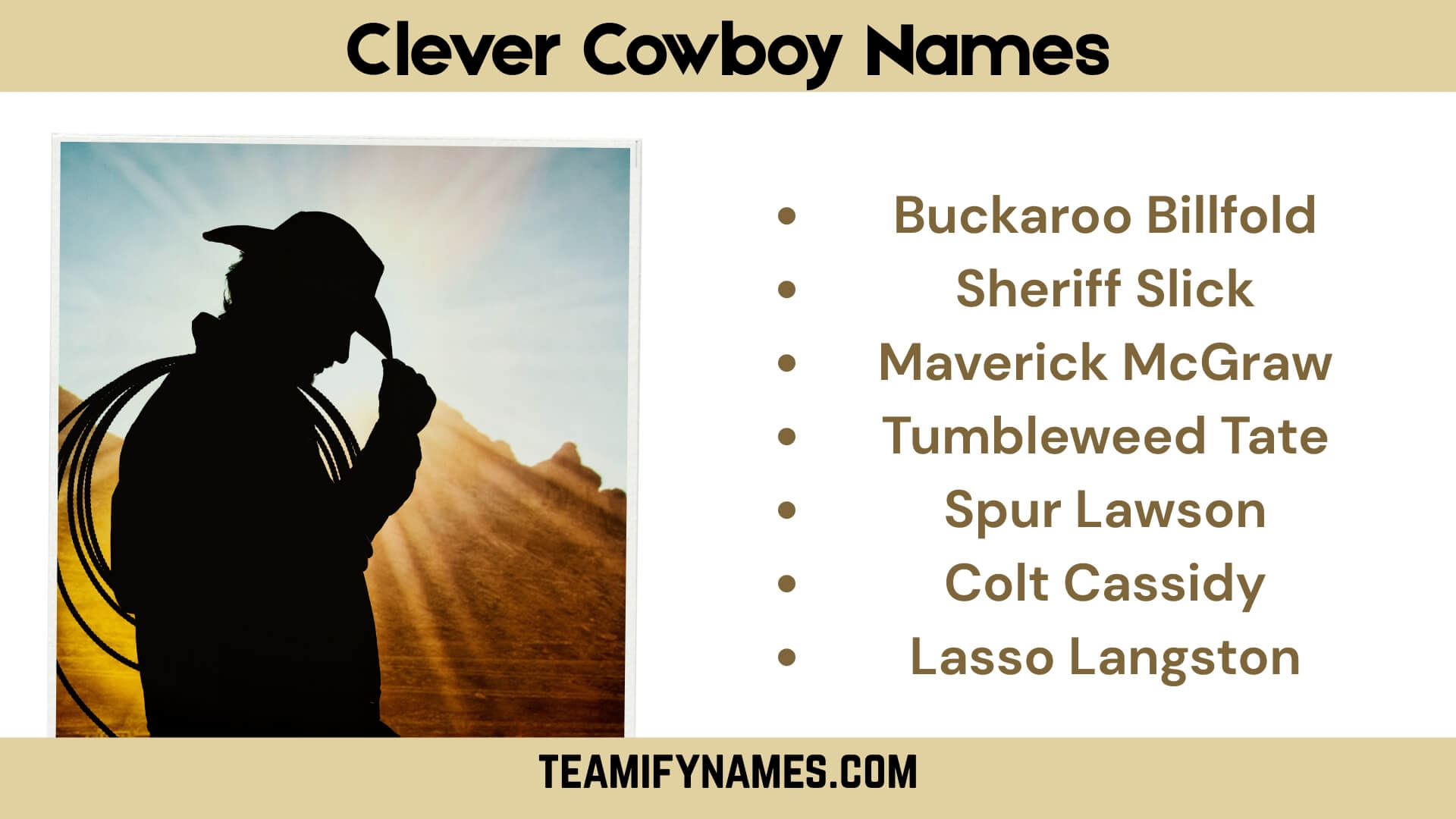 Clever Cowboy Names