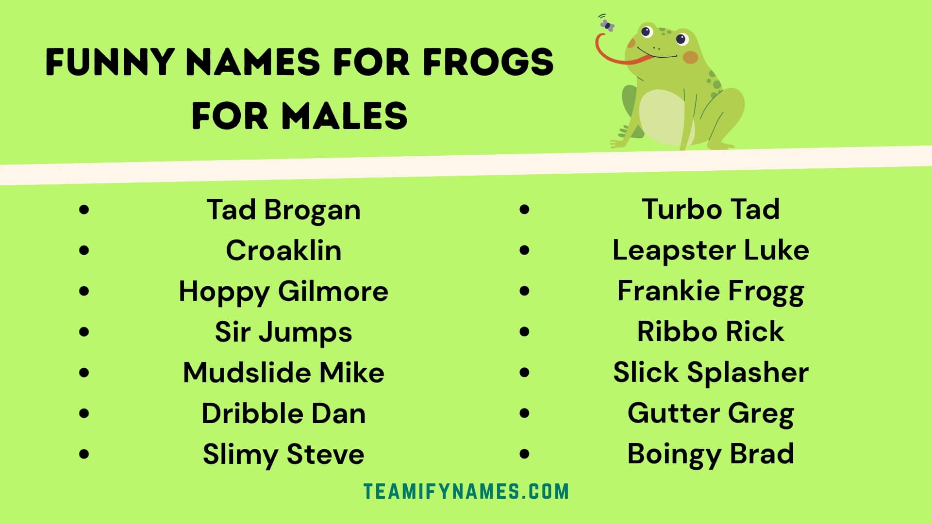 Funny Names For Frogs for Males