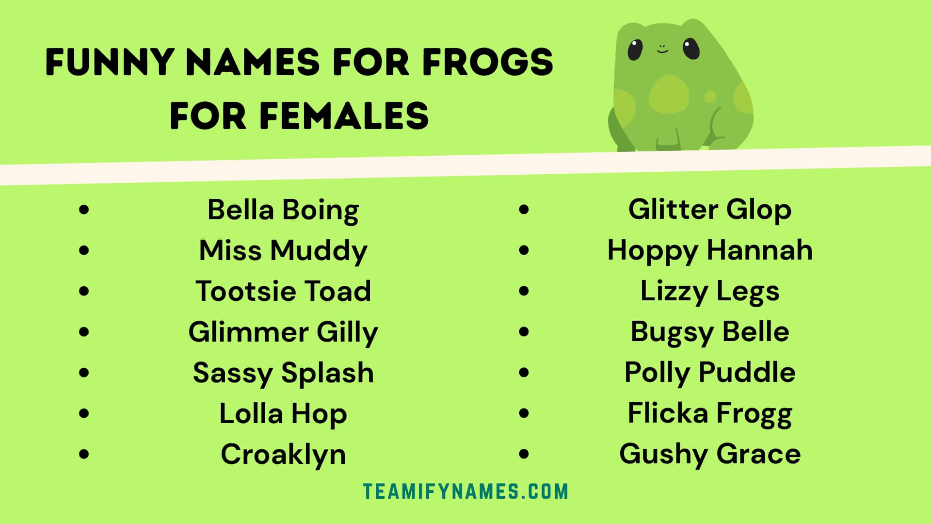 Funny Names For Frogs for Females