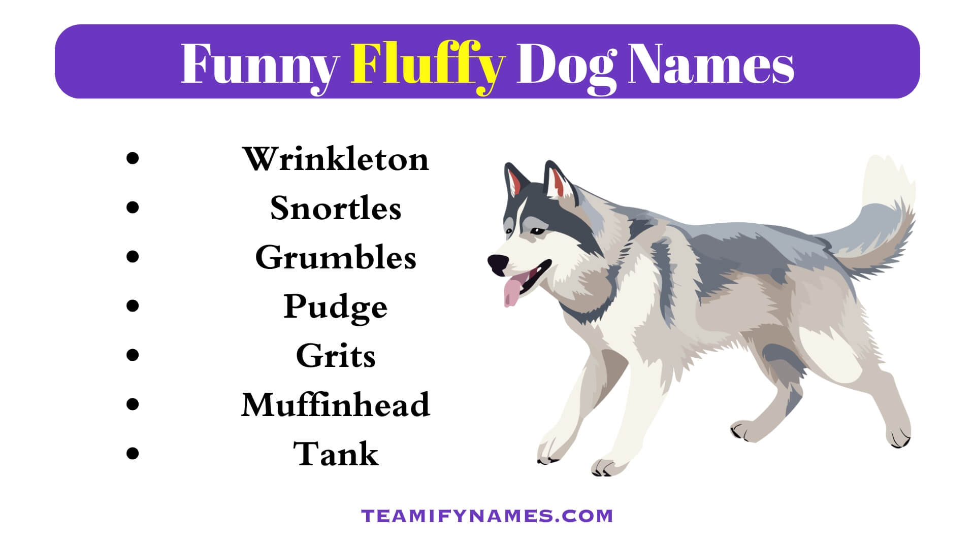 Funny Fluffy Dog Names