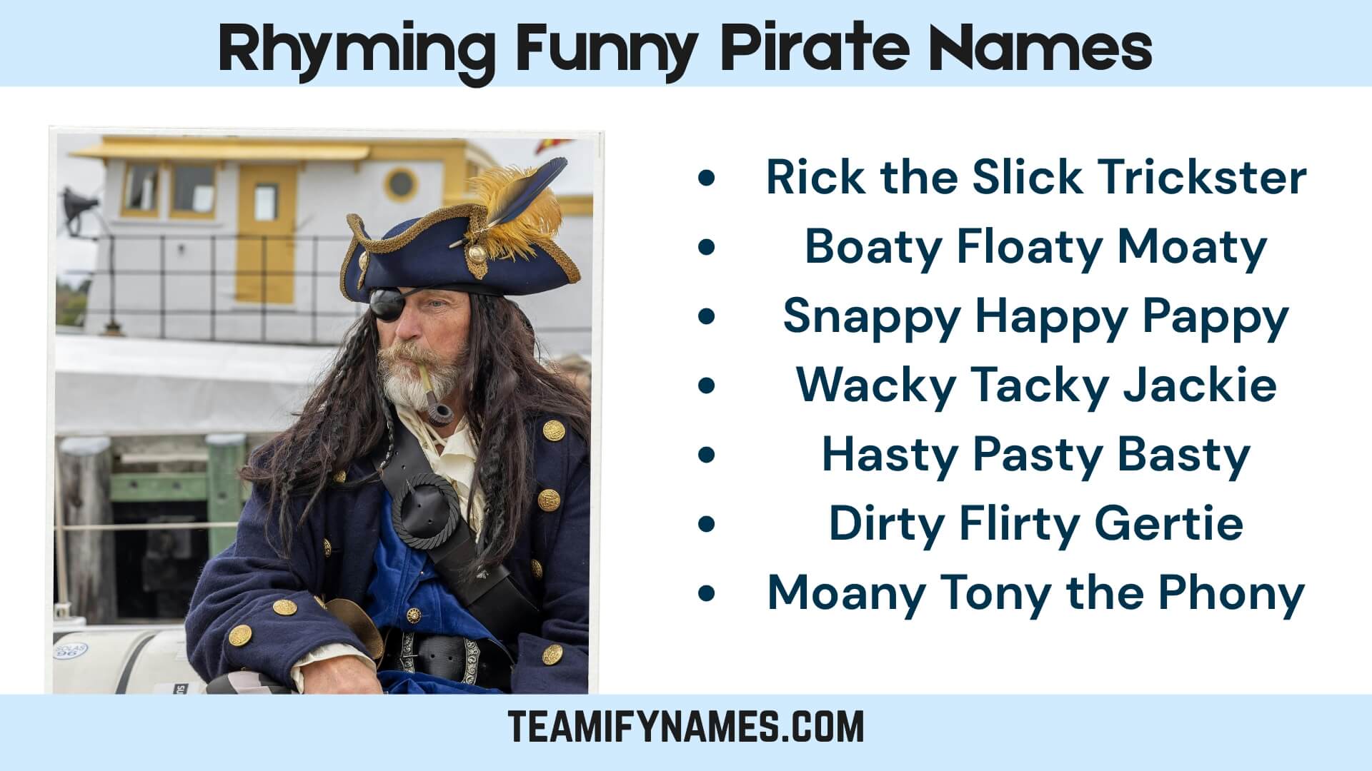 Rhyming Funny Pirate Names