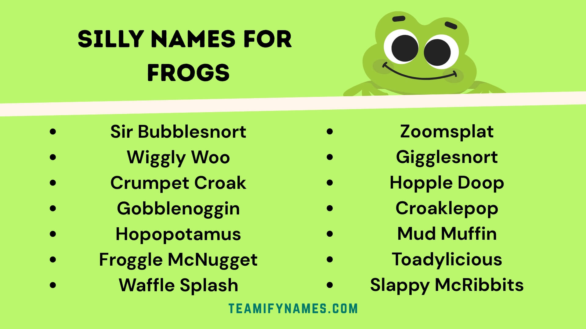 Silly Names for Frogs