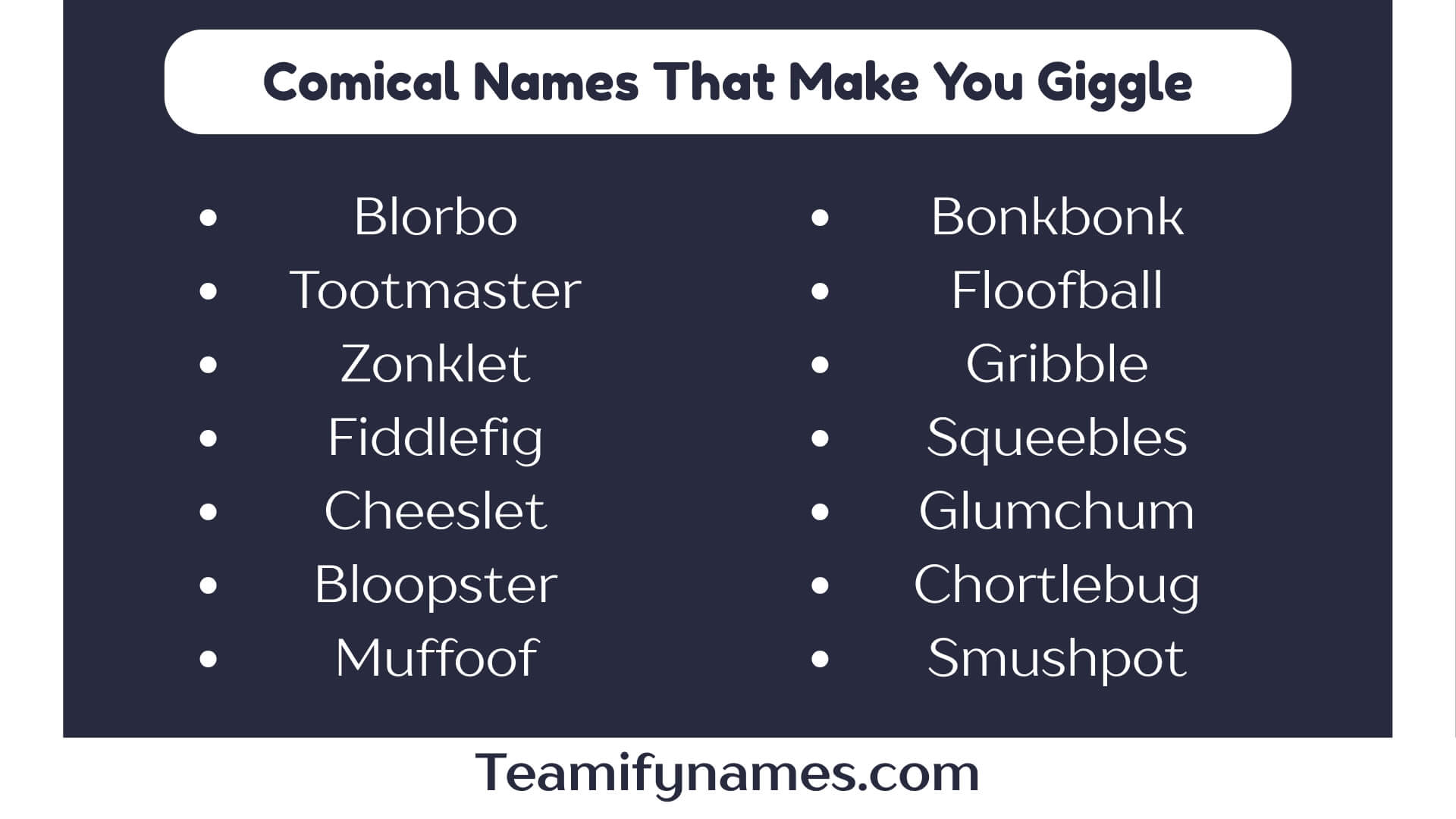 Comical Names That Make You Giggle