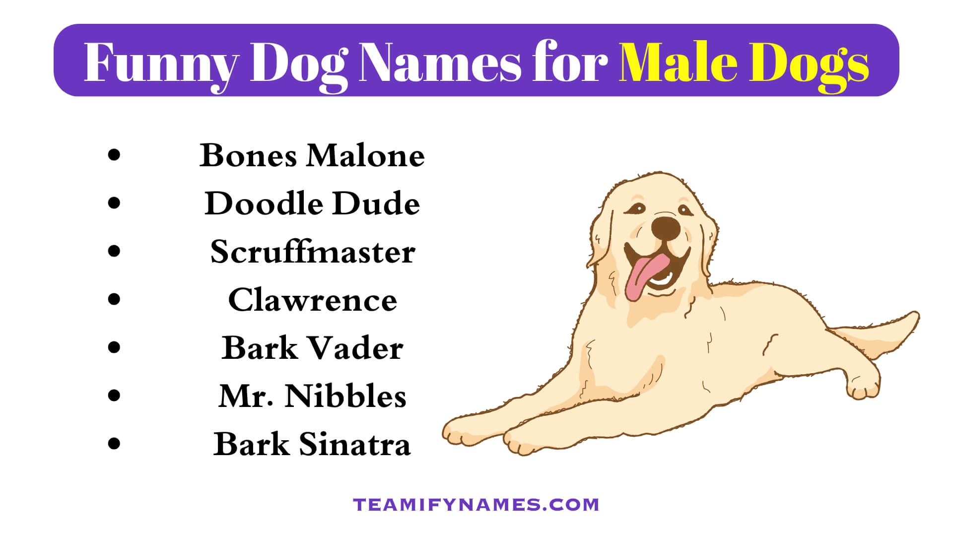 Funny Dog Names for Male Dogs