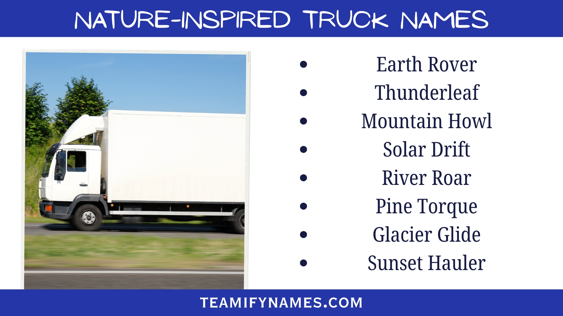 Nature-Inspired Truck Names