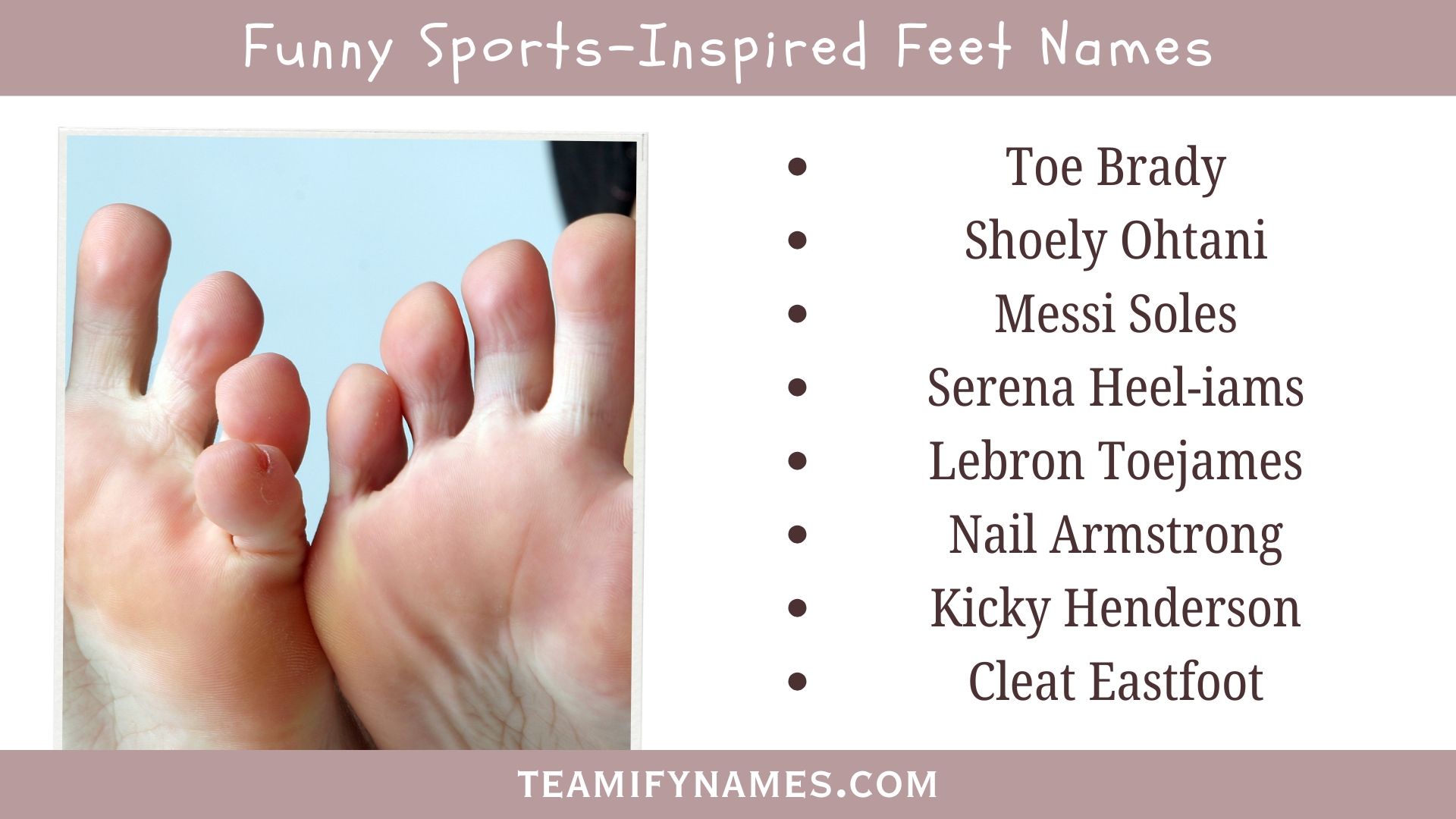 Funny Sports-Inspired Feet Names