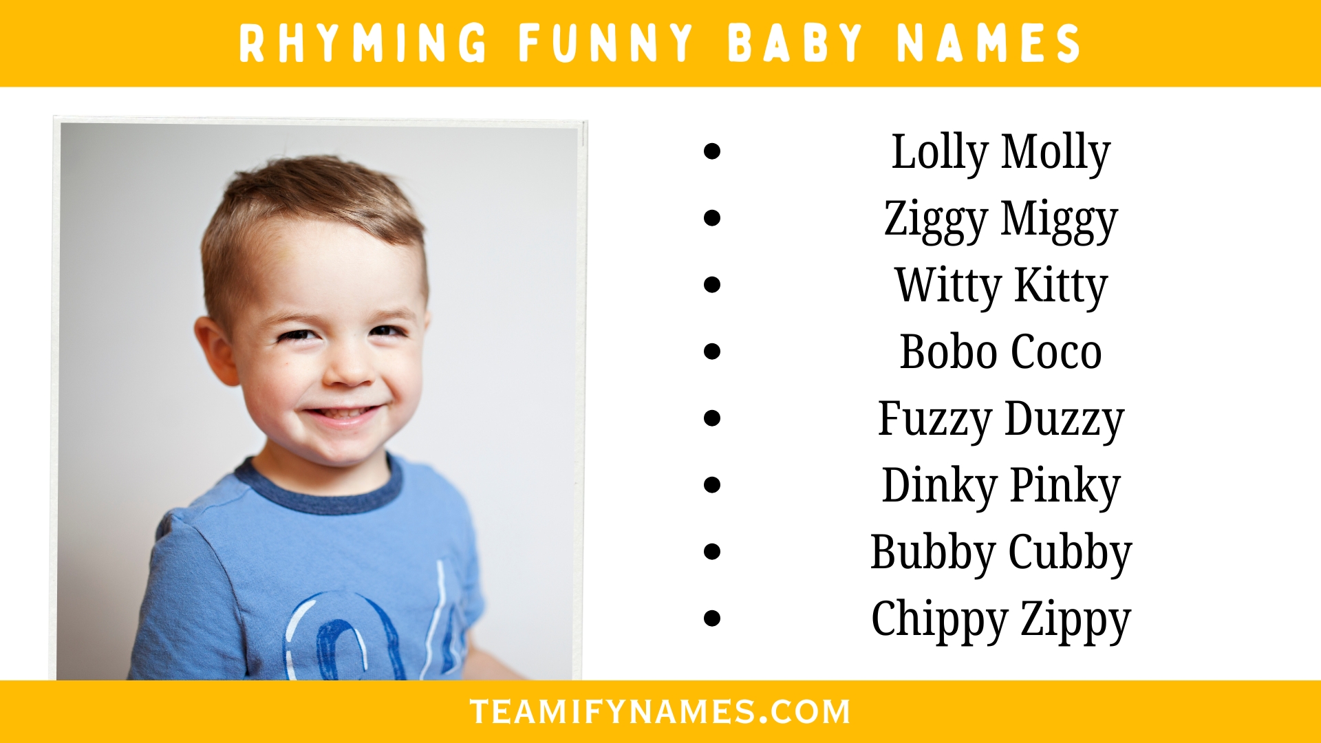 Rhyming Funny Baby Names