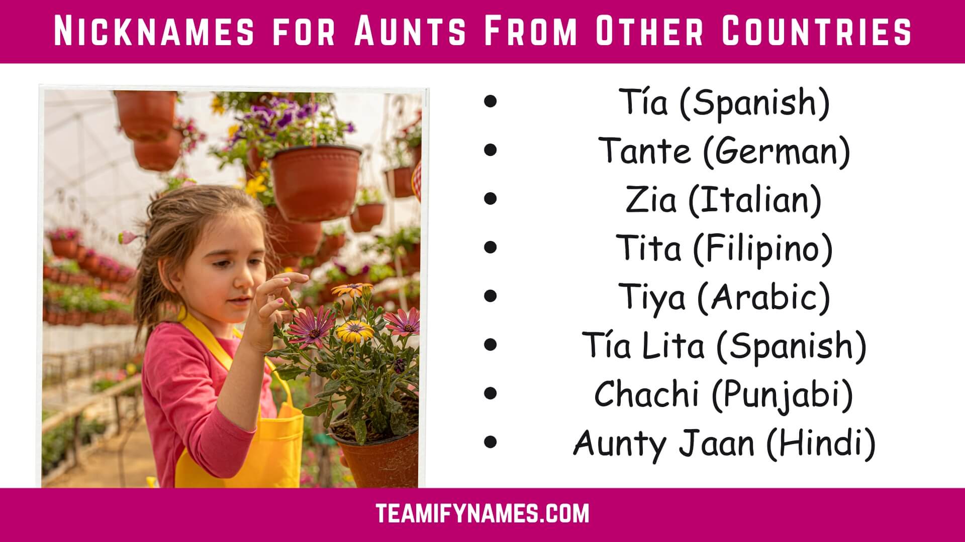 Nicknames for Aunts From Other Countries