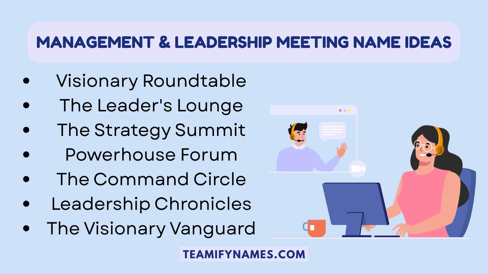 Management & Leadership Meeting Name Ideas