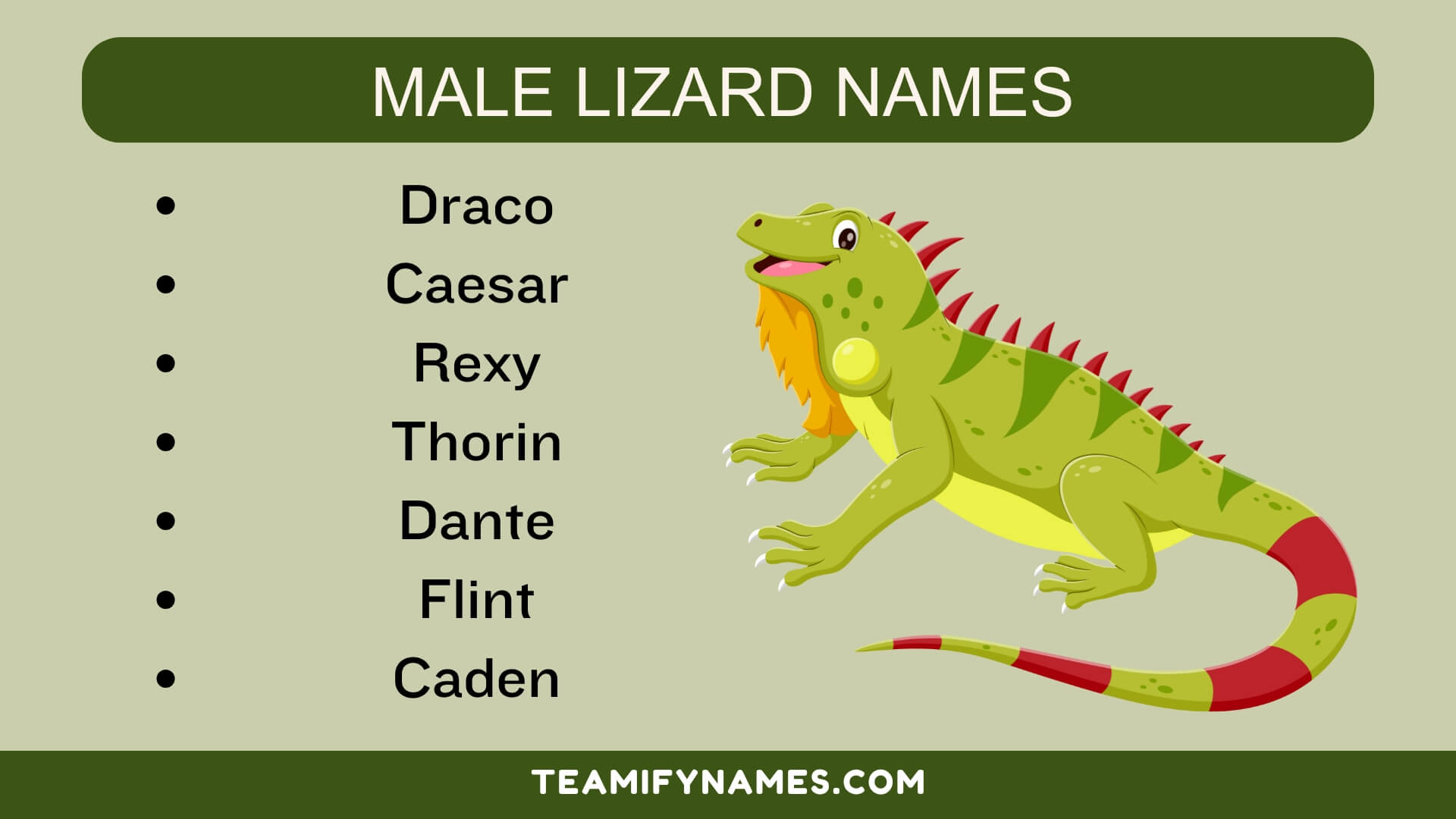 Male Lizard Names