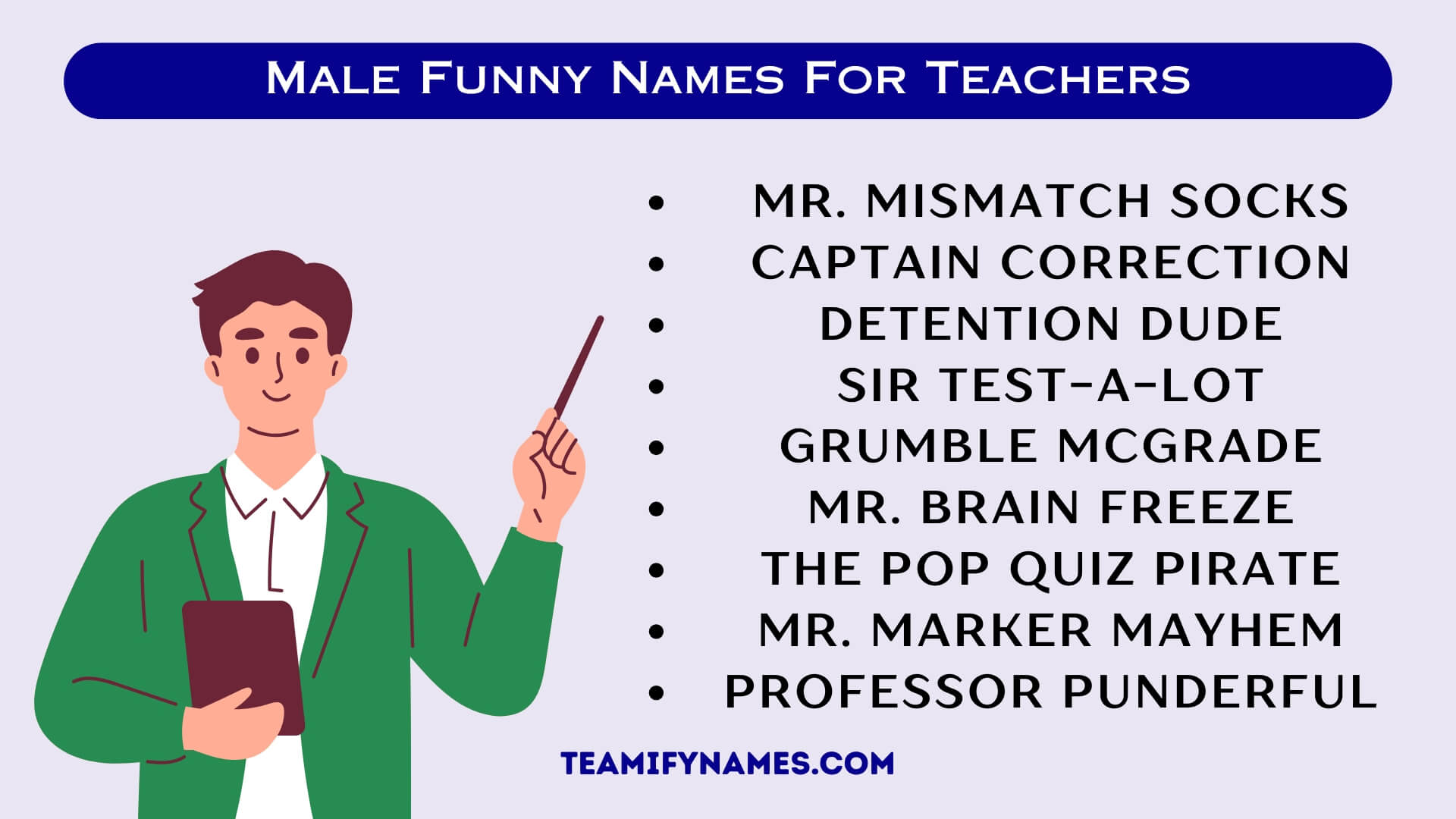 Male Funny Names For Teachers