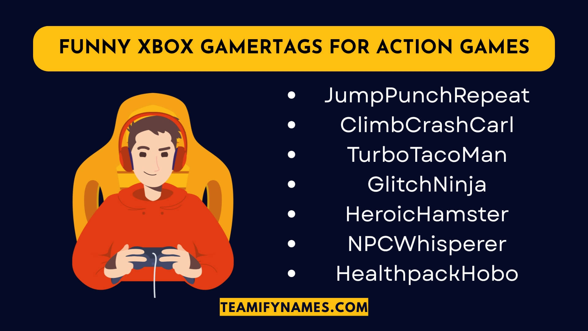 Funny Xbox Gamertags For Action Games