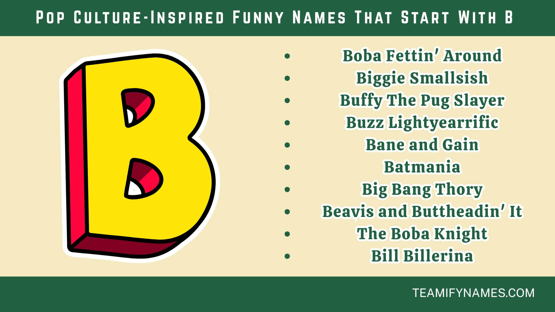 Pop Culture-Inspired Funny Names That Start With B 