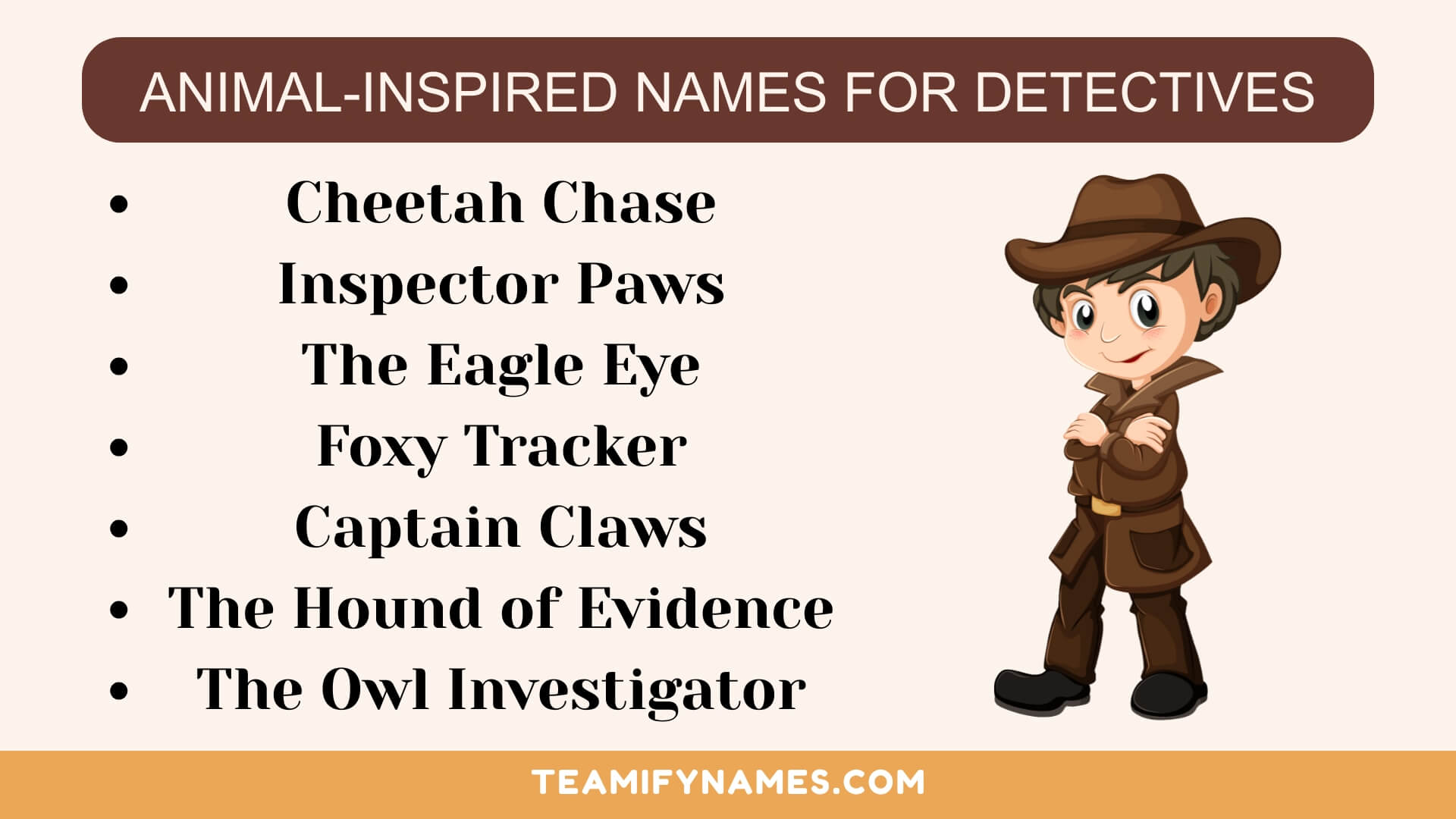 Animal-Inspired Names for Detectives