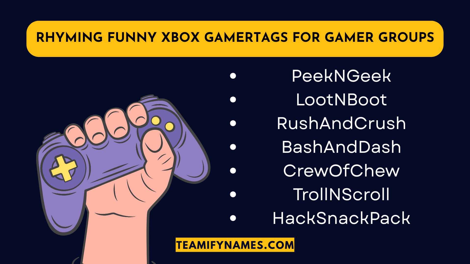 Rhyming Funny Xbox Gamertags For Gamer Groups
