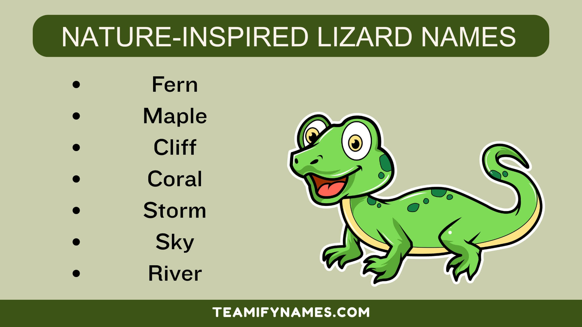 Nature-Inspired Lizard Names