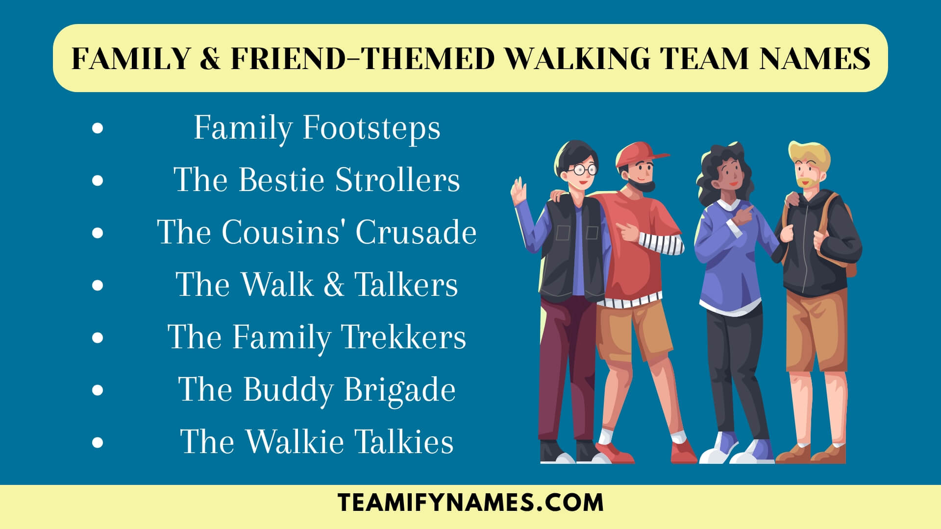 Family & Friend-Themed Walking Team Names
