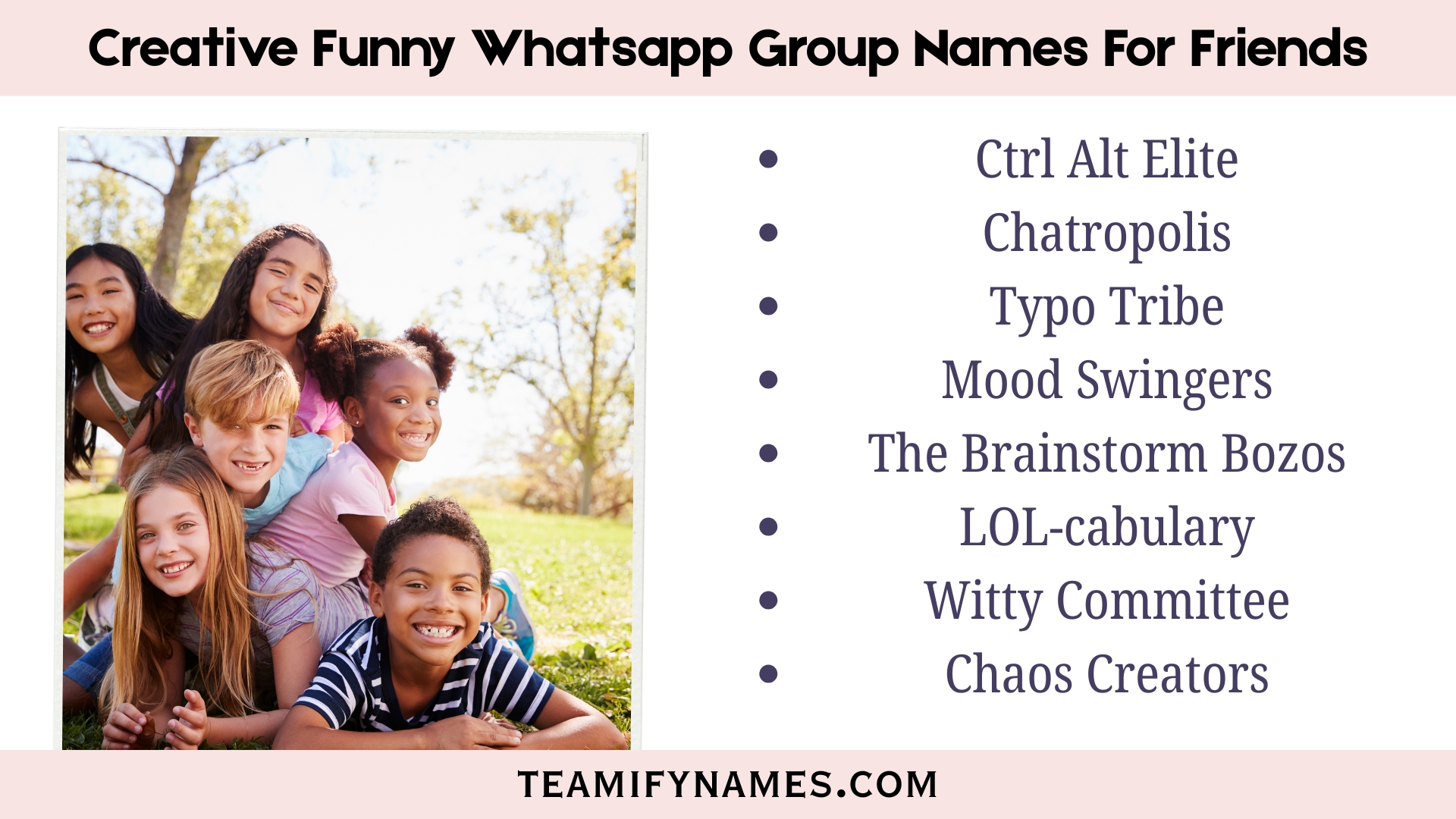 Creative Funny Whatsapp Group Names For Friends