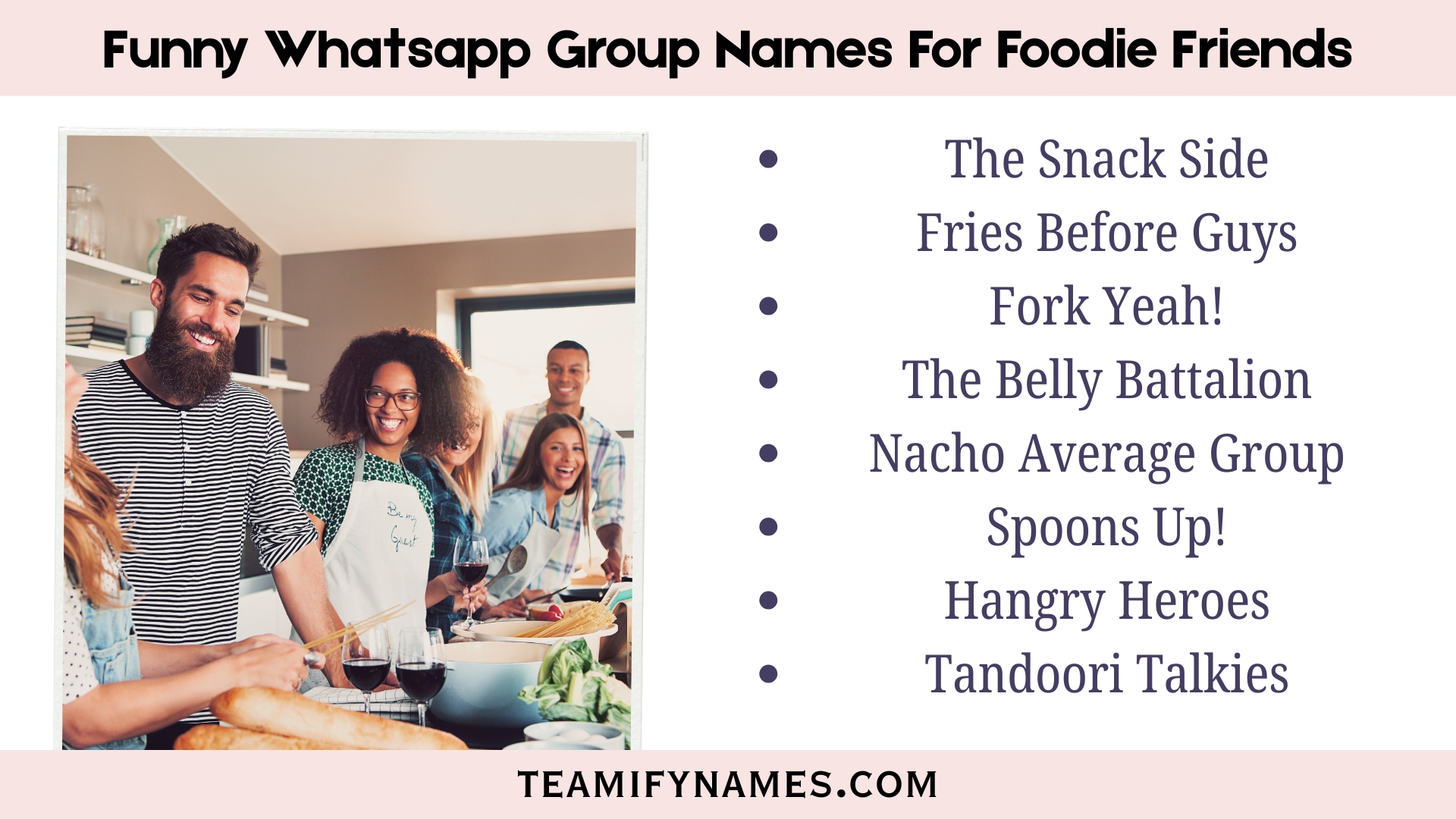 Funny Whatsapp Group Names For Foodie Friends