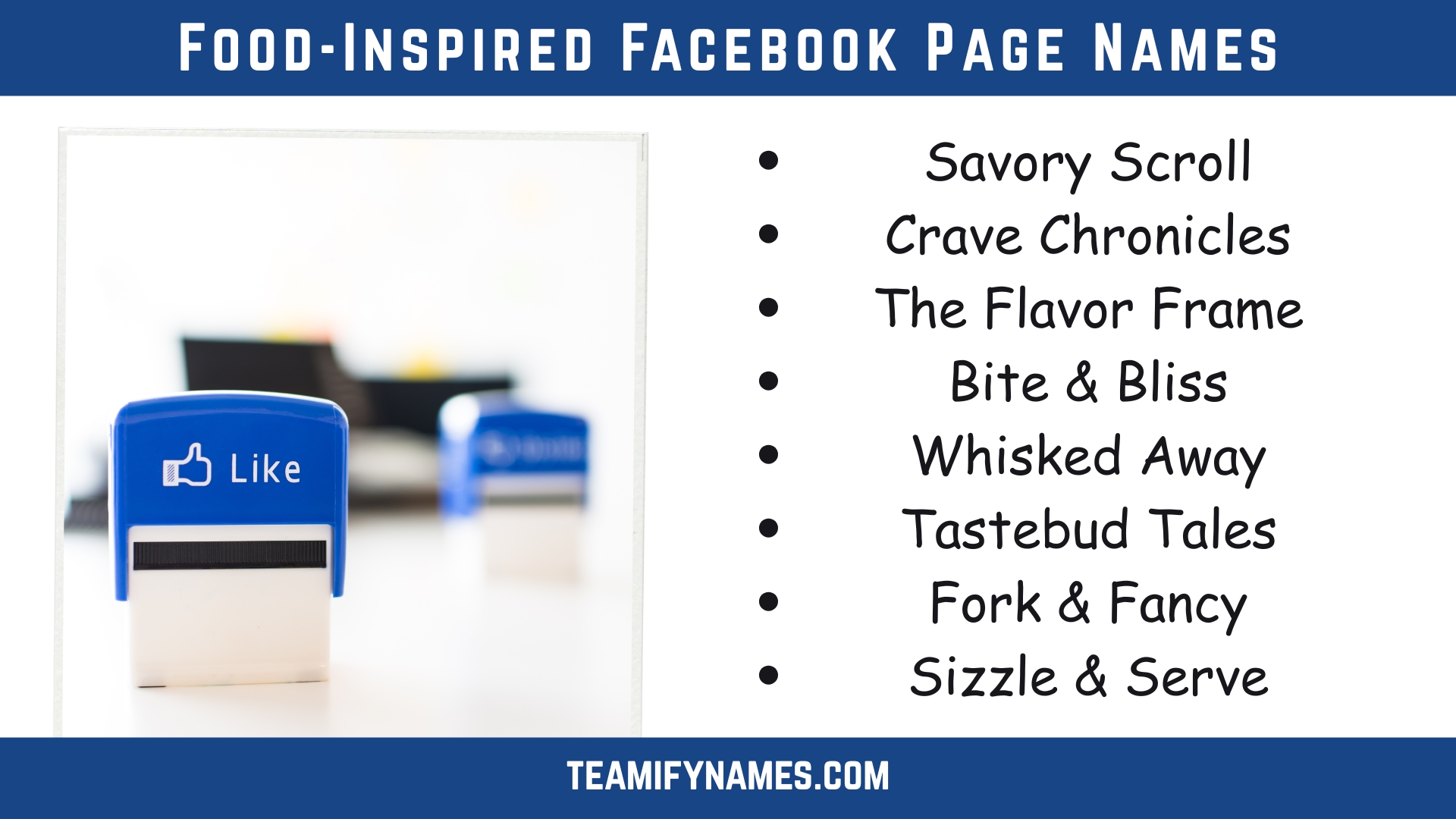 Food-Inspired Facebook Page Names