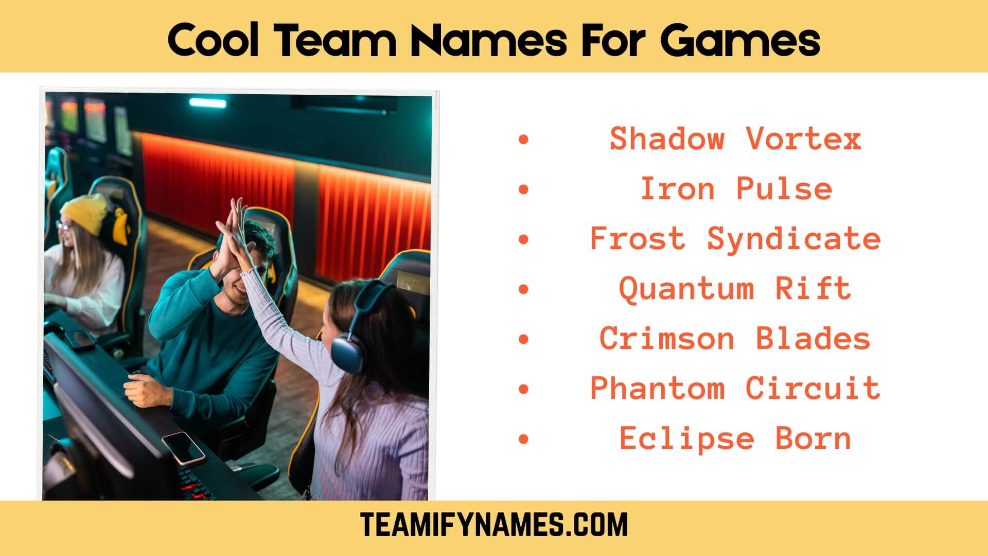 Cool Team Names For Games