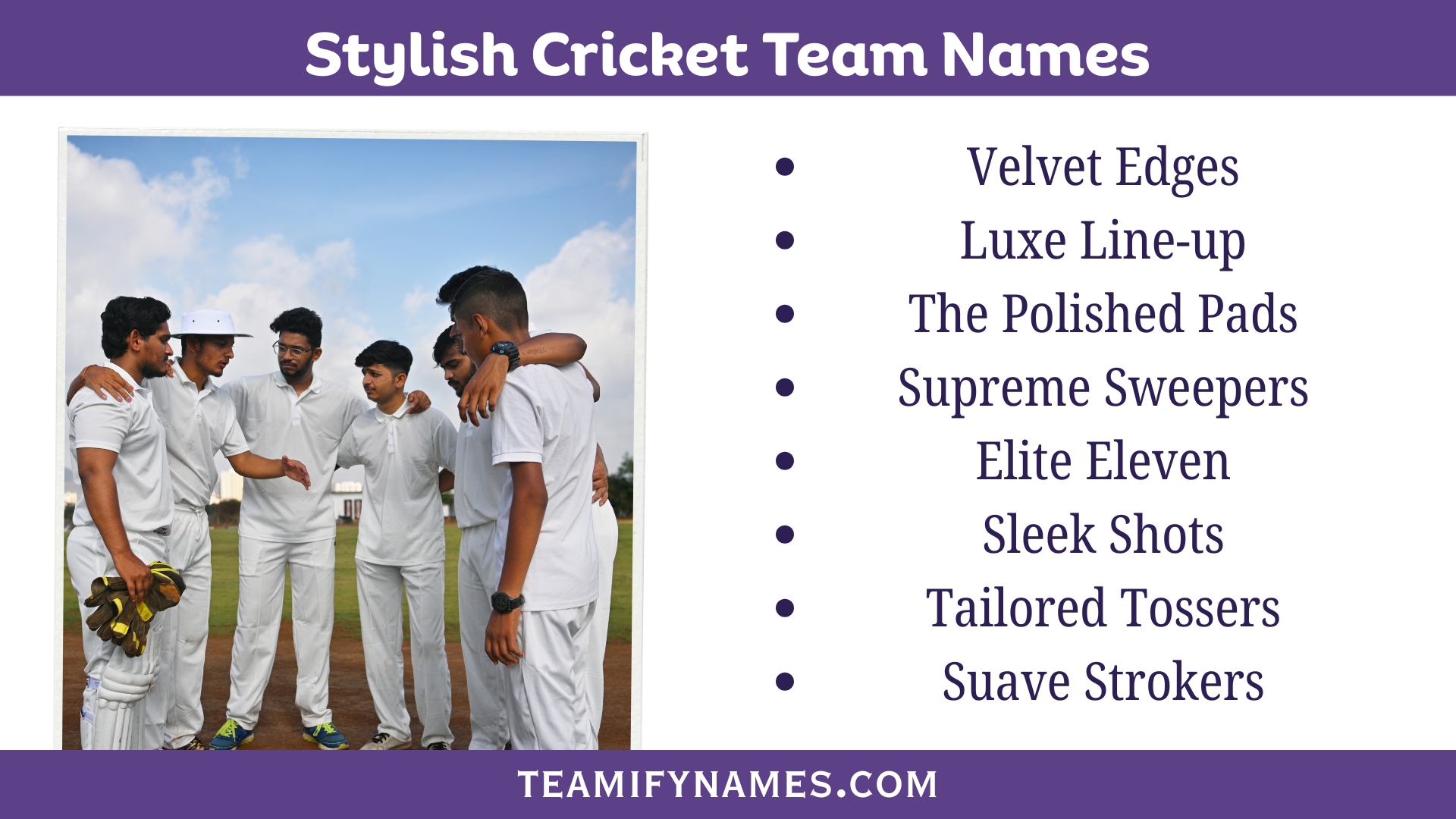 Stylish Cricket Team Names