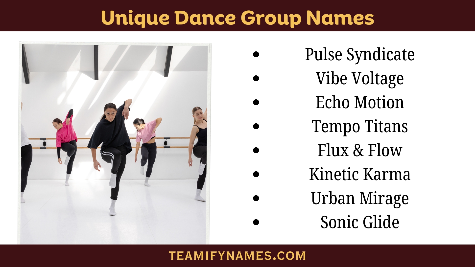 Unique Dance Group Names