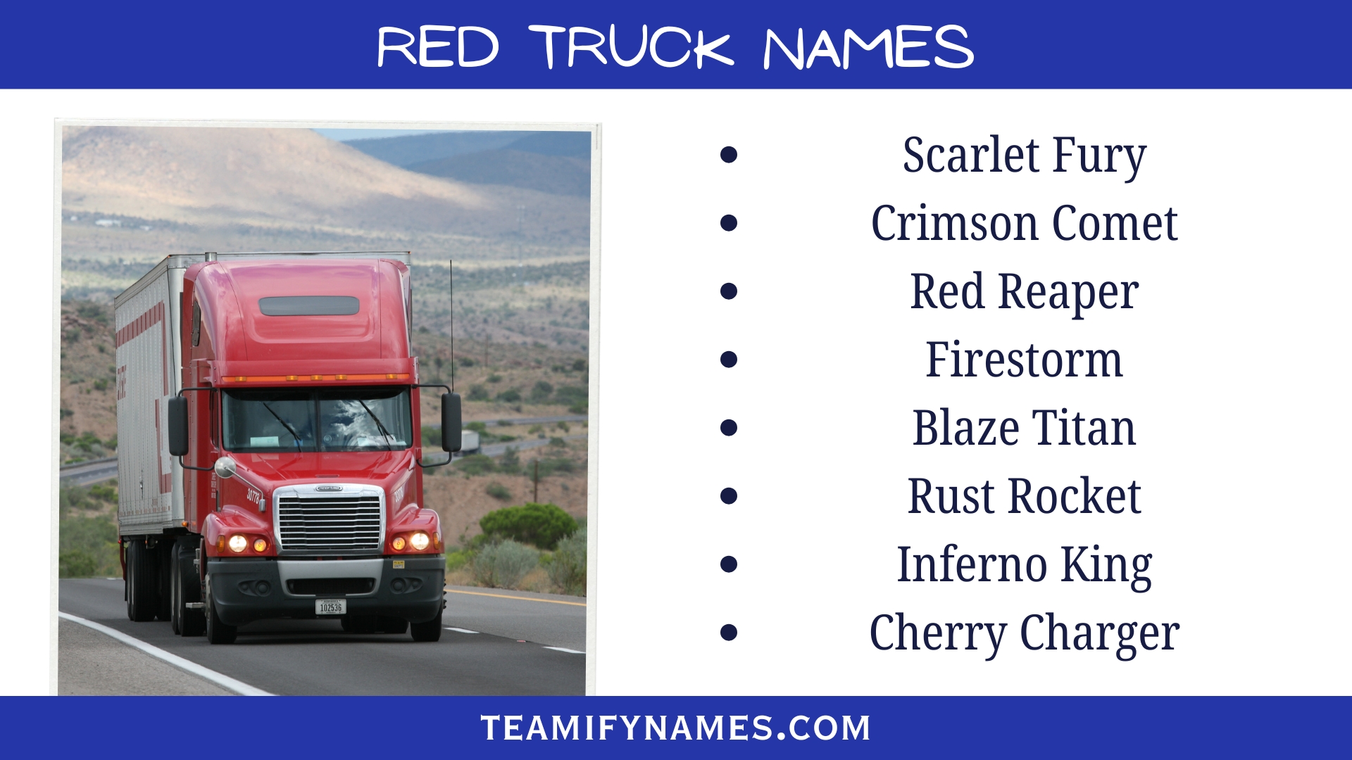 Red Truck Names